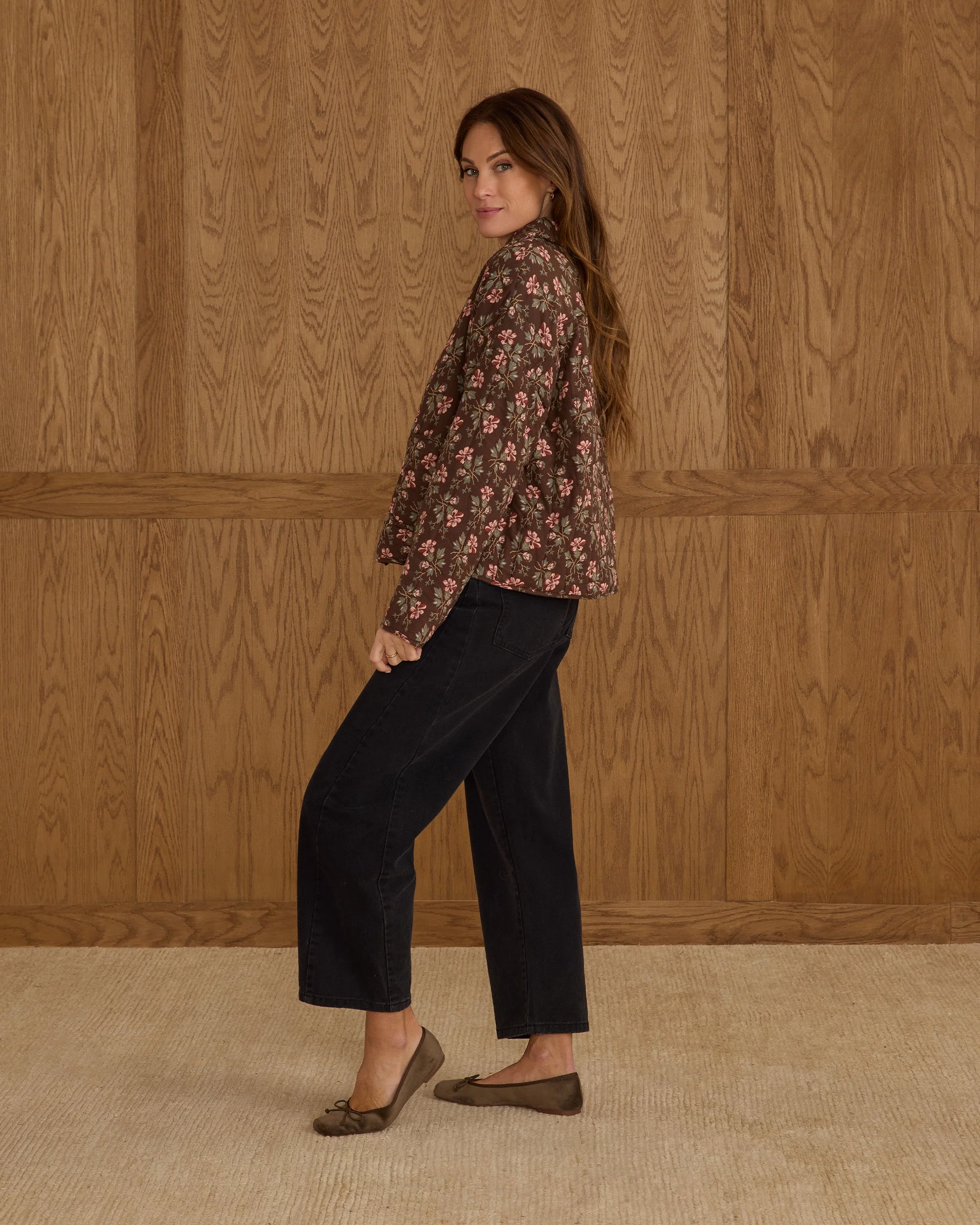 Quilted Collar Jacket | Winter Floral - Image 3