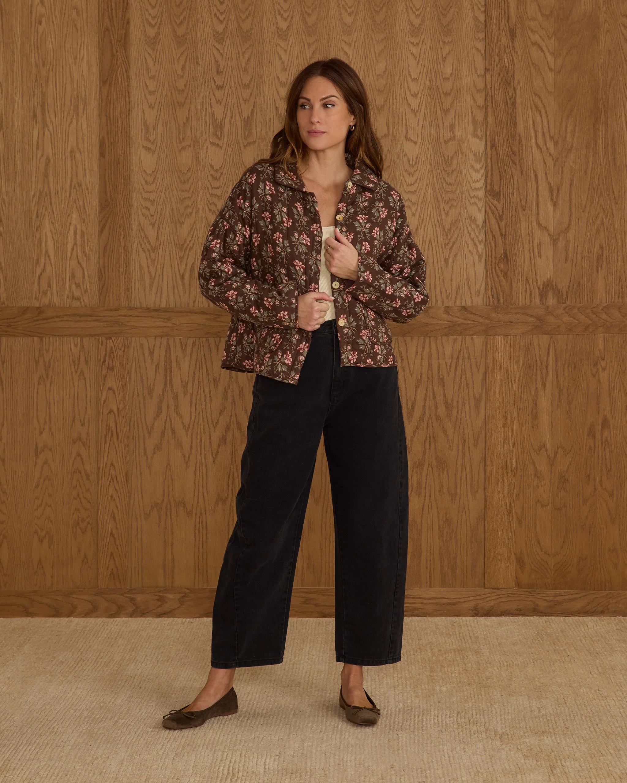Quilted Collar Jacket | Winter Floral - Image 5