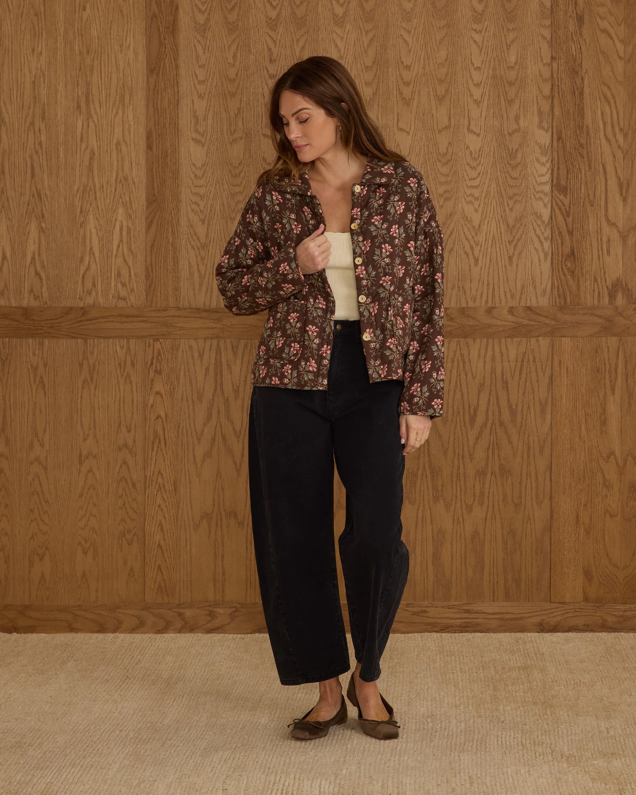 Quilted Collar Jacket | Winter Floral - Image 6