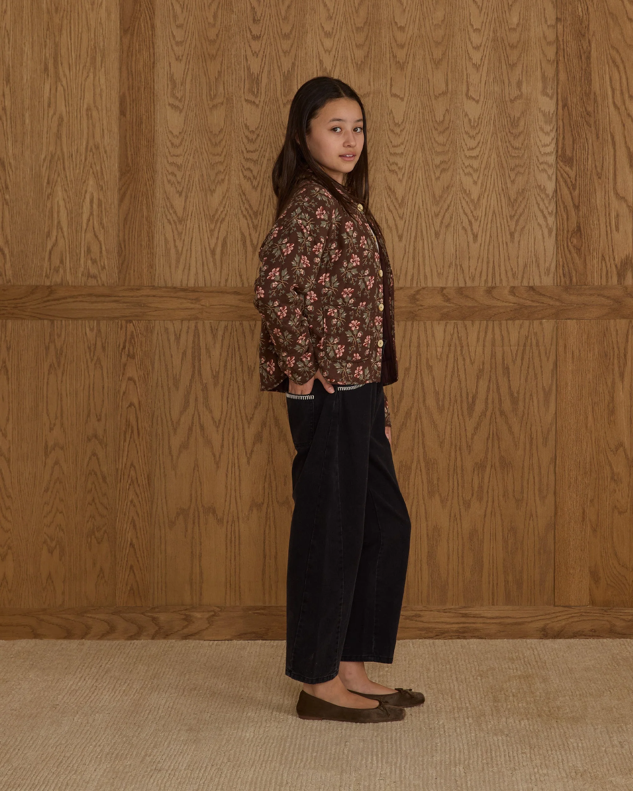 Quilted Collar Jacket || Winter Floral - Teen - Image 3