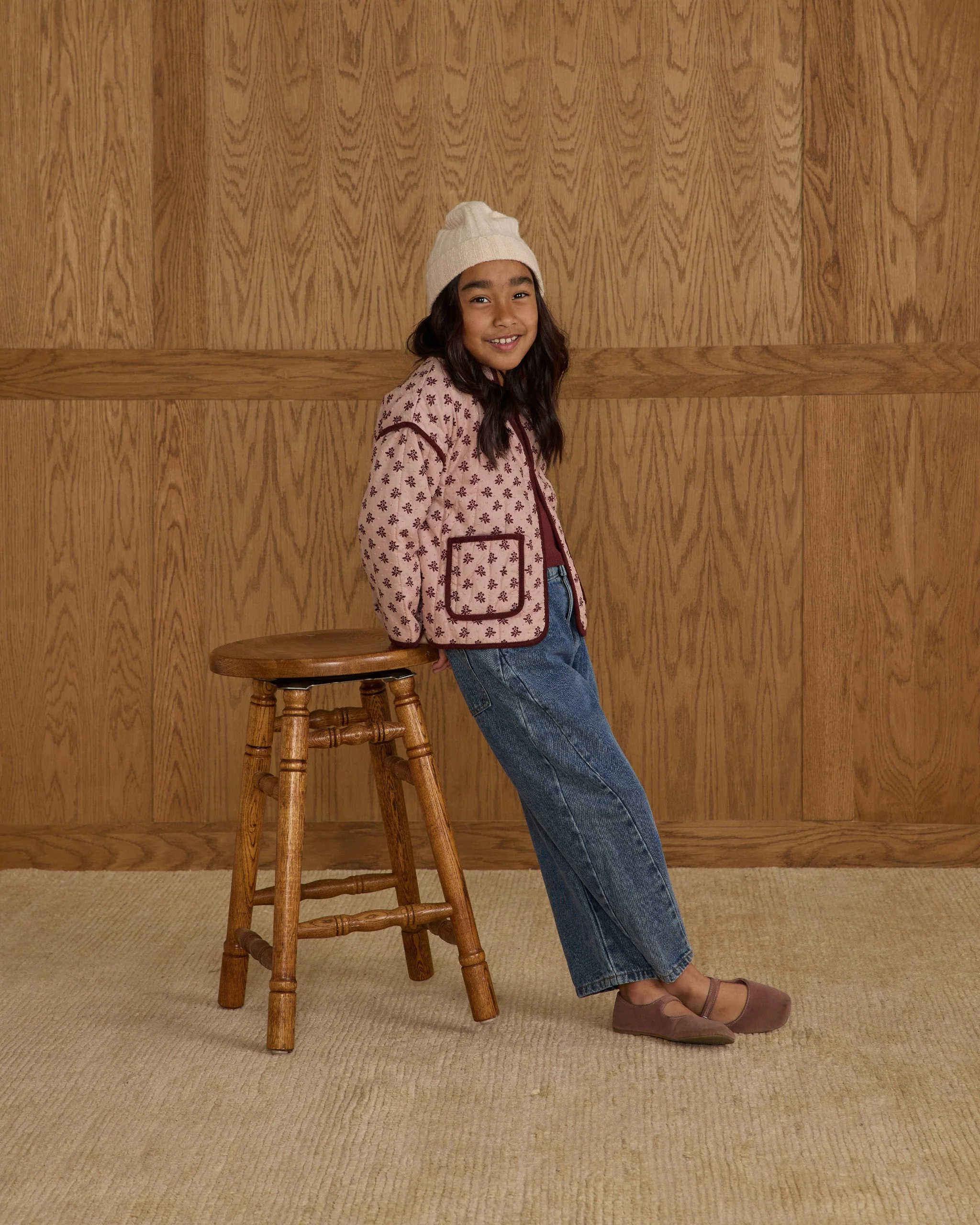Quilted Jacket || Blush Fleur - Image 3