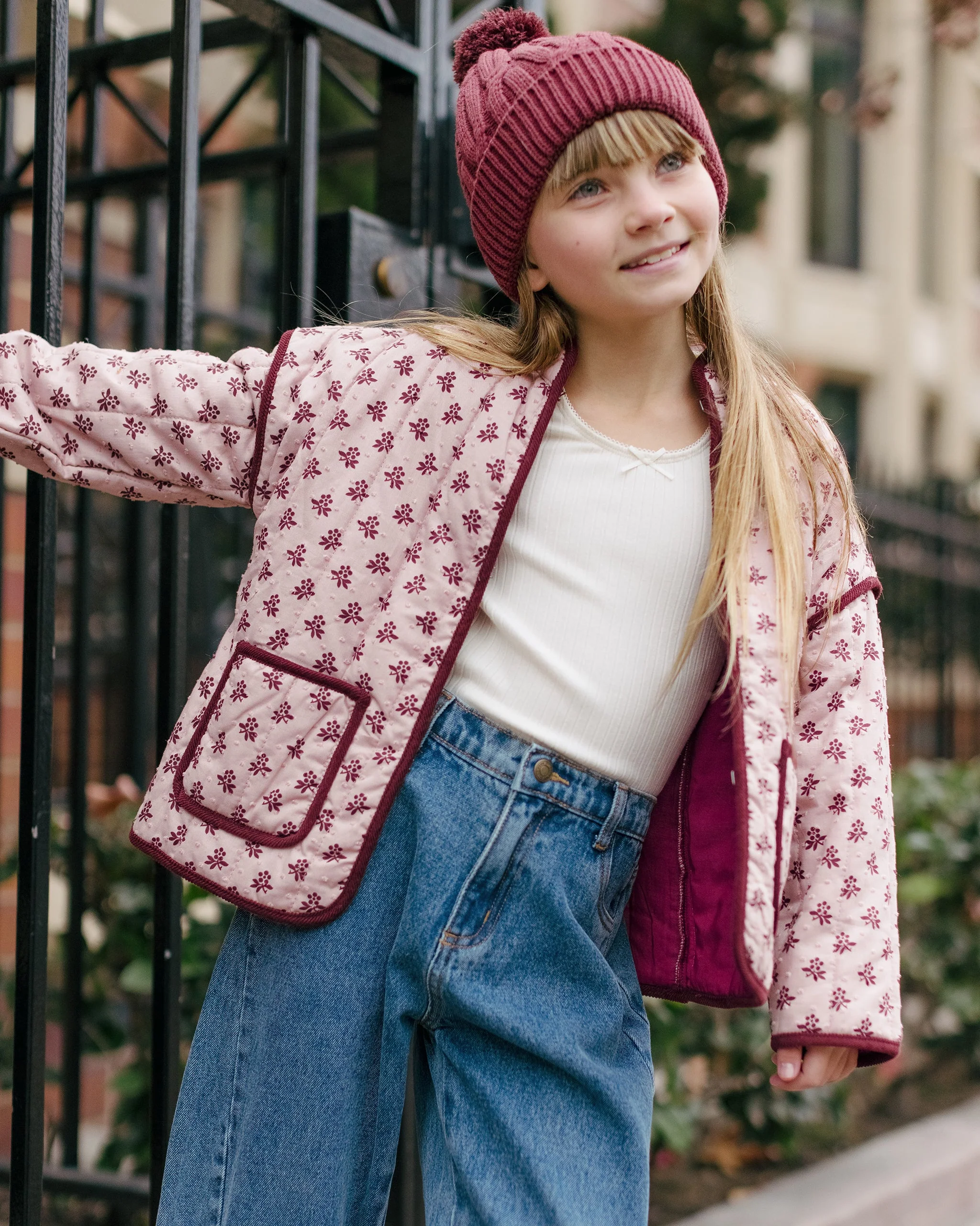 Quilted Jacket || Blush Fleur - Image 6