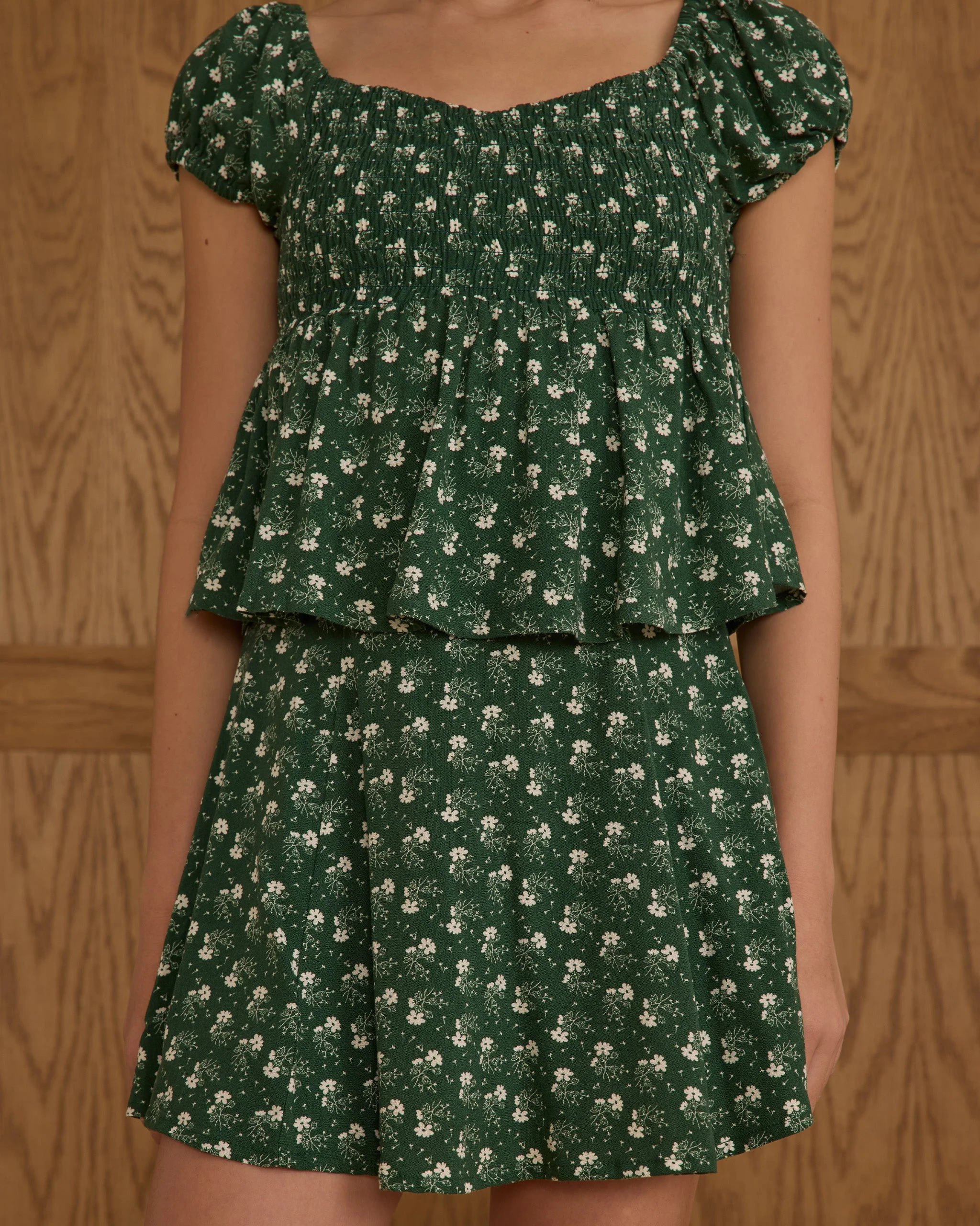 Rachel Skirt || Green Ditsy - Image 4