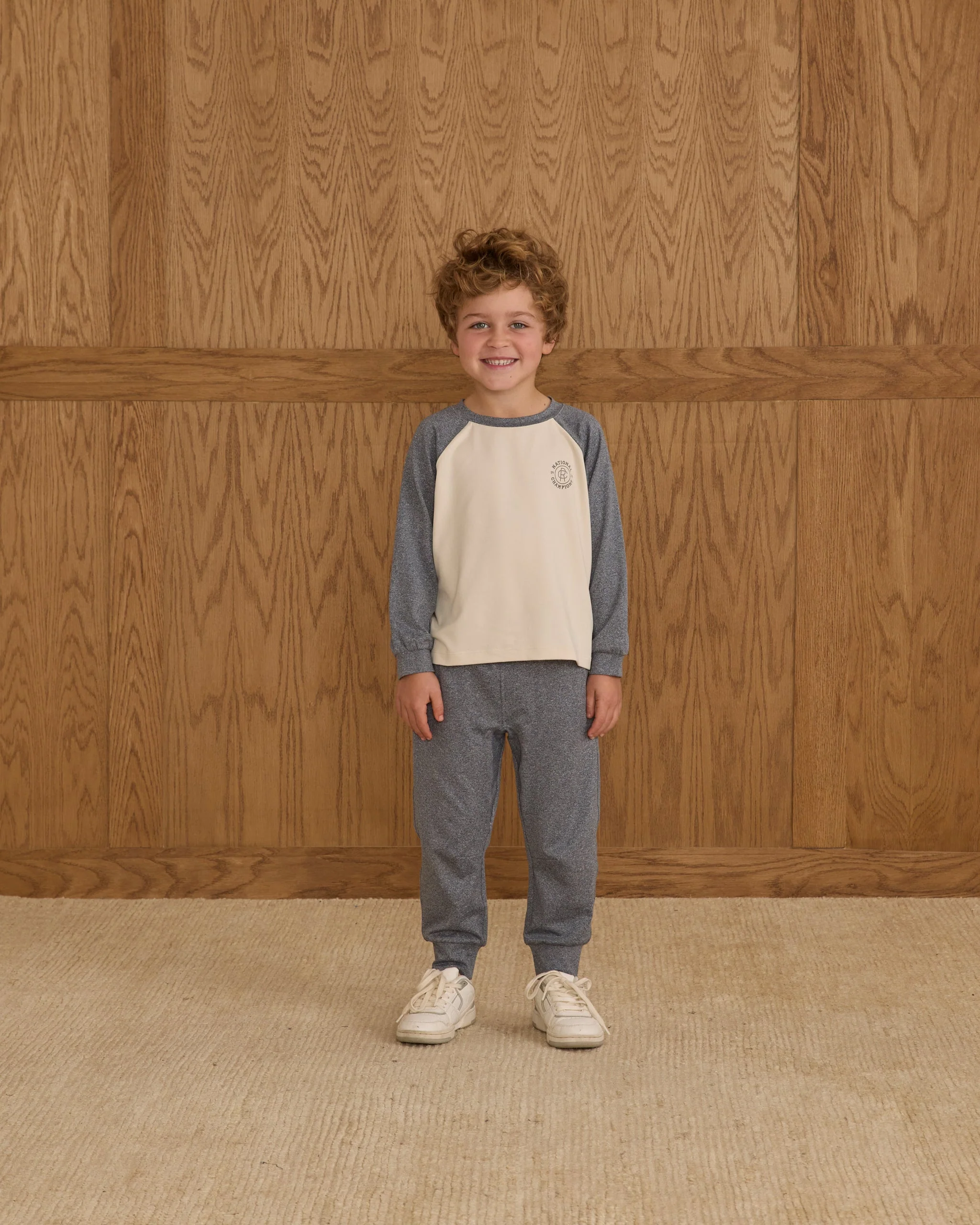 Raglan Tee || Heathered Navy - Image 3