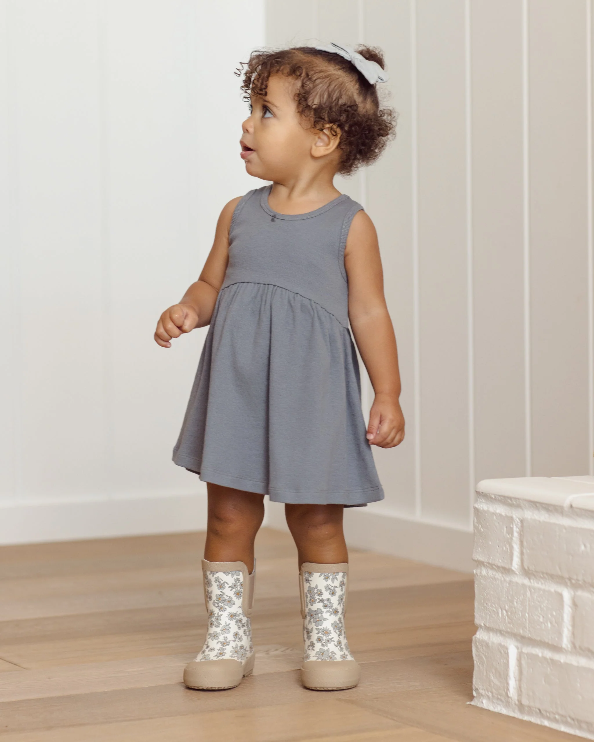 Rain Boots Blue Floral - Image 2