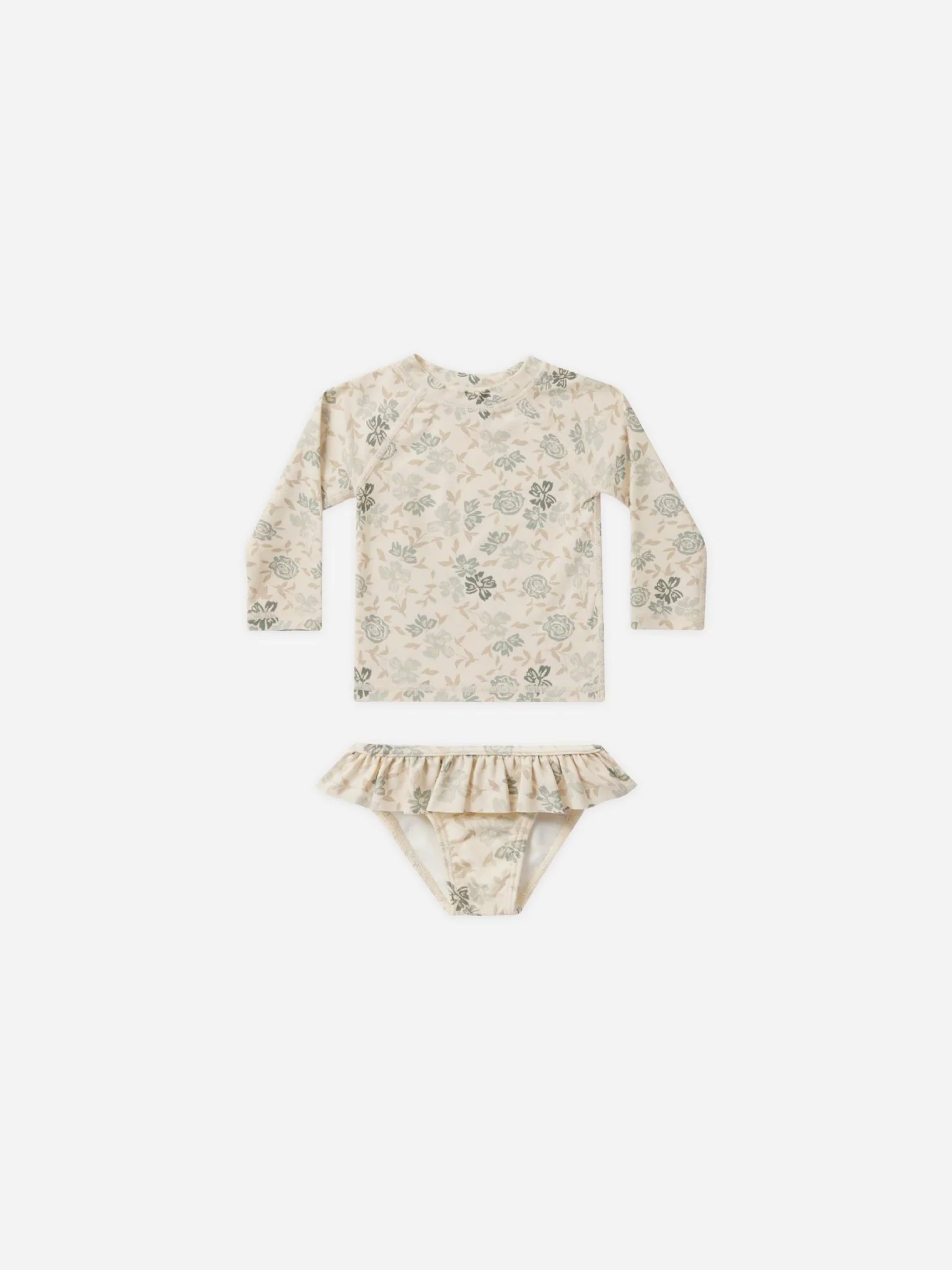 Rash Guard Girls Set || Blue Floral - Image 4