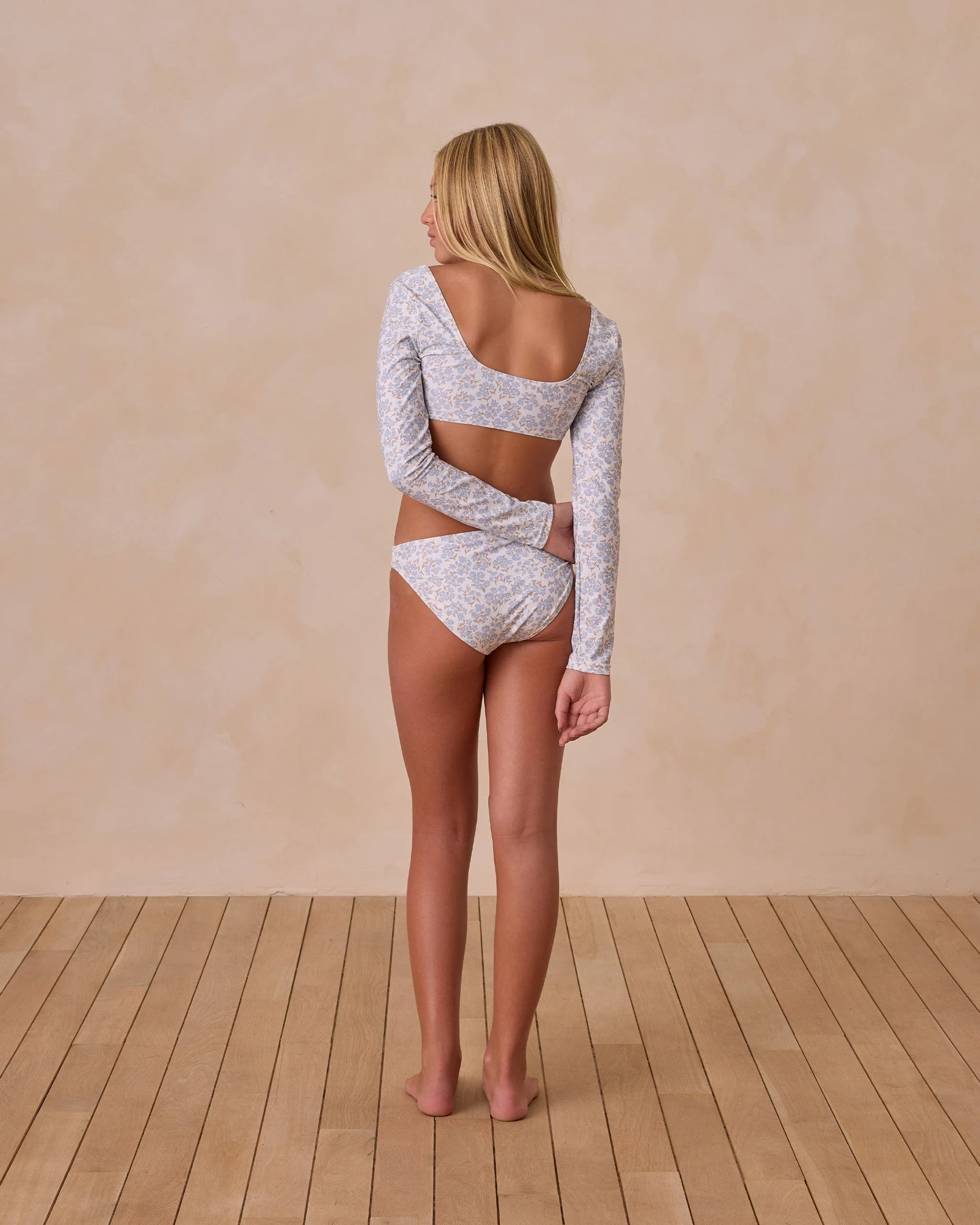 Rashguard Bikini Set || Blue Ditsy - Image 3