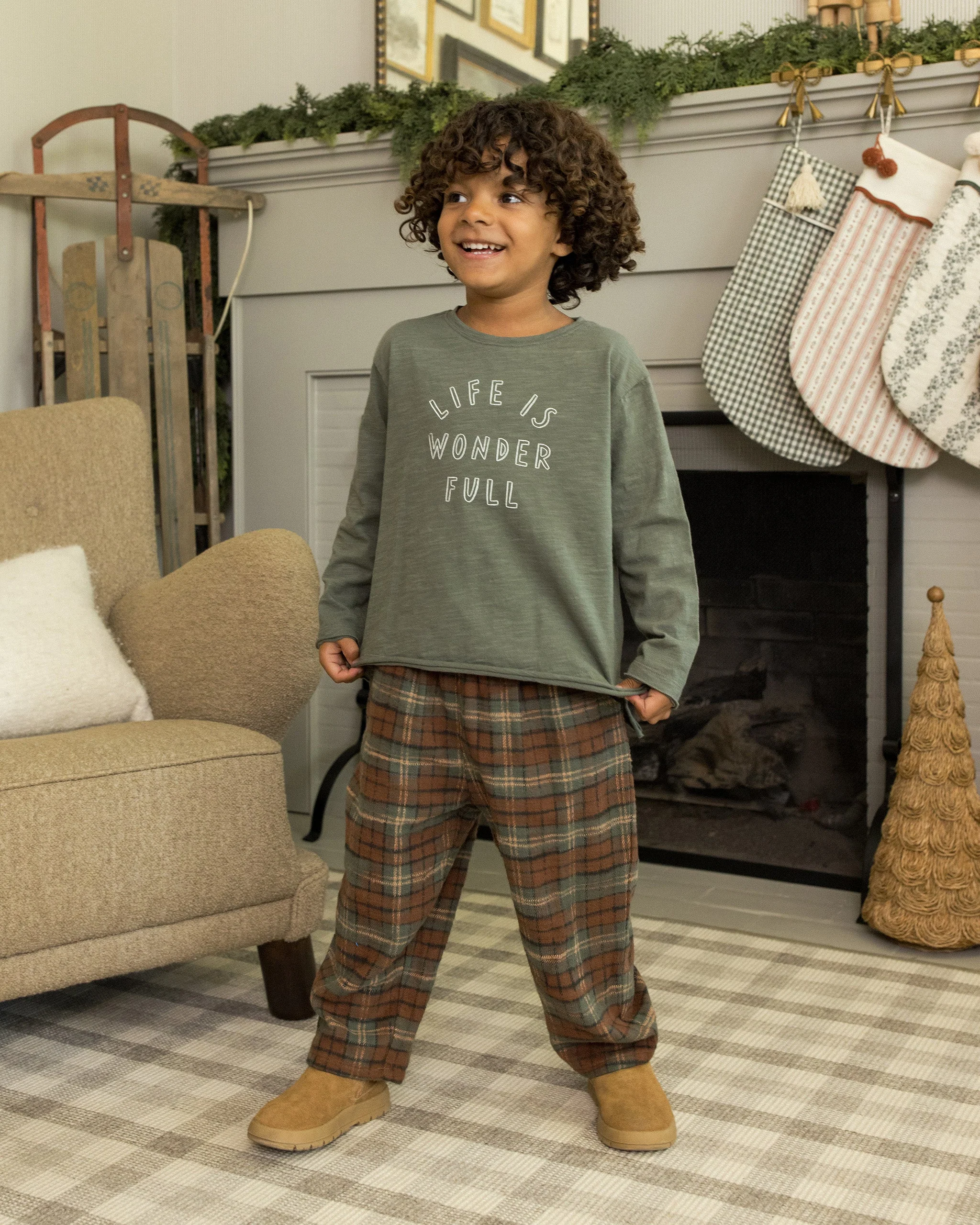 Raw Edge Long Sleeve Tee || Life Is Wonder Full - Image 5