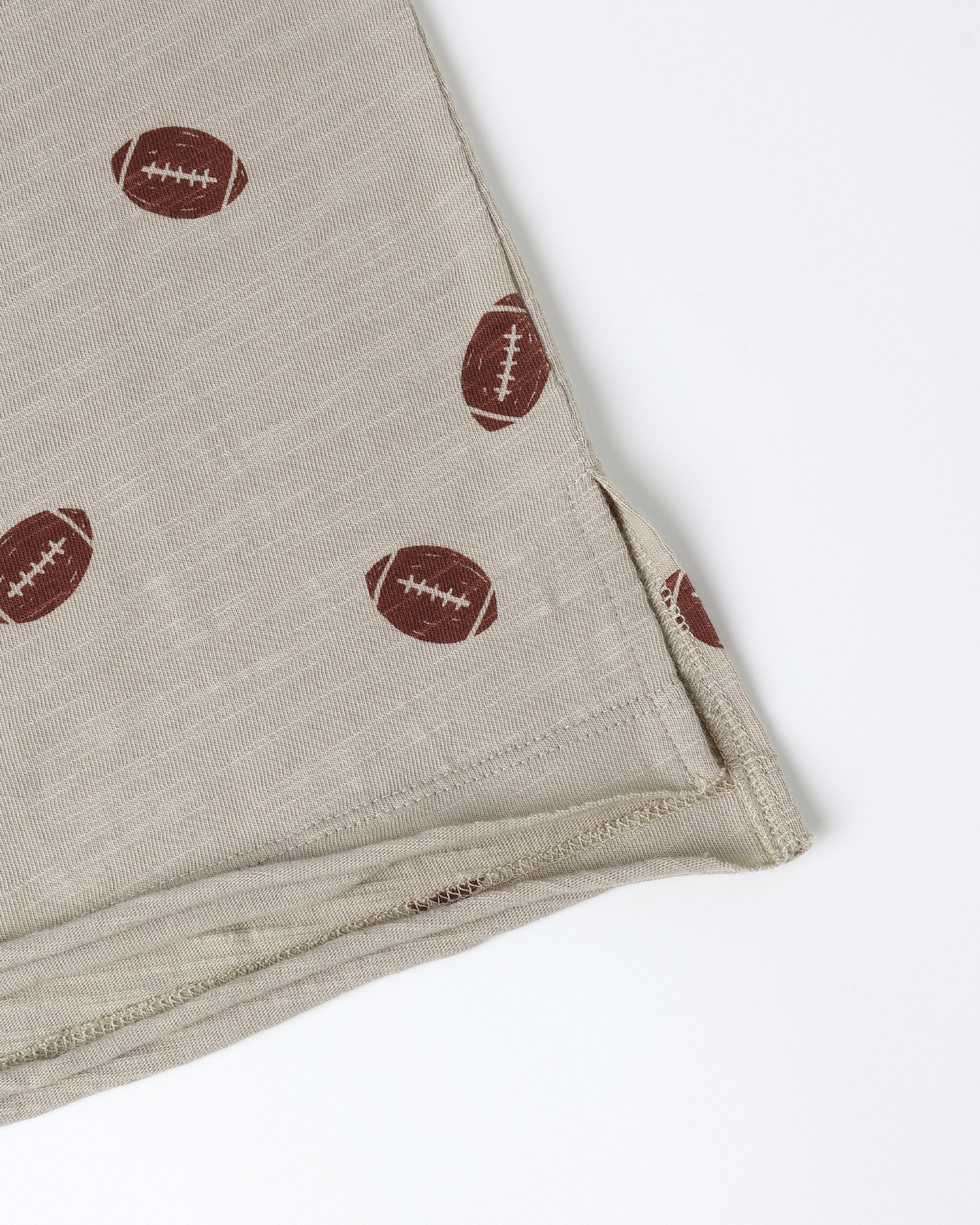 Raw Edge Tee || Footballs - Image 2