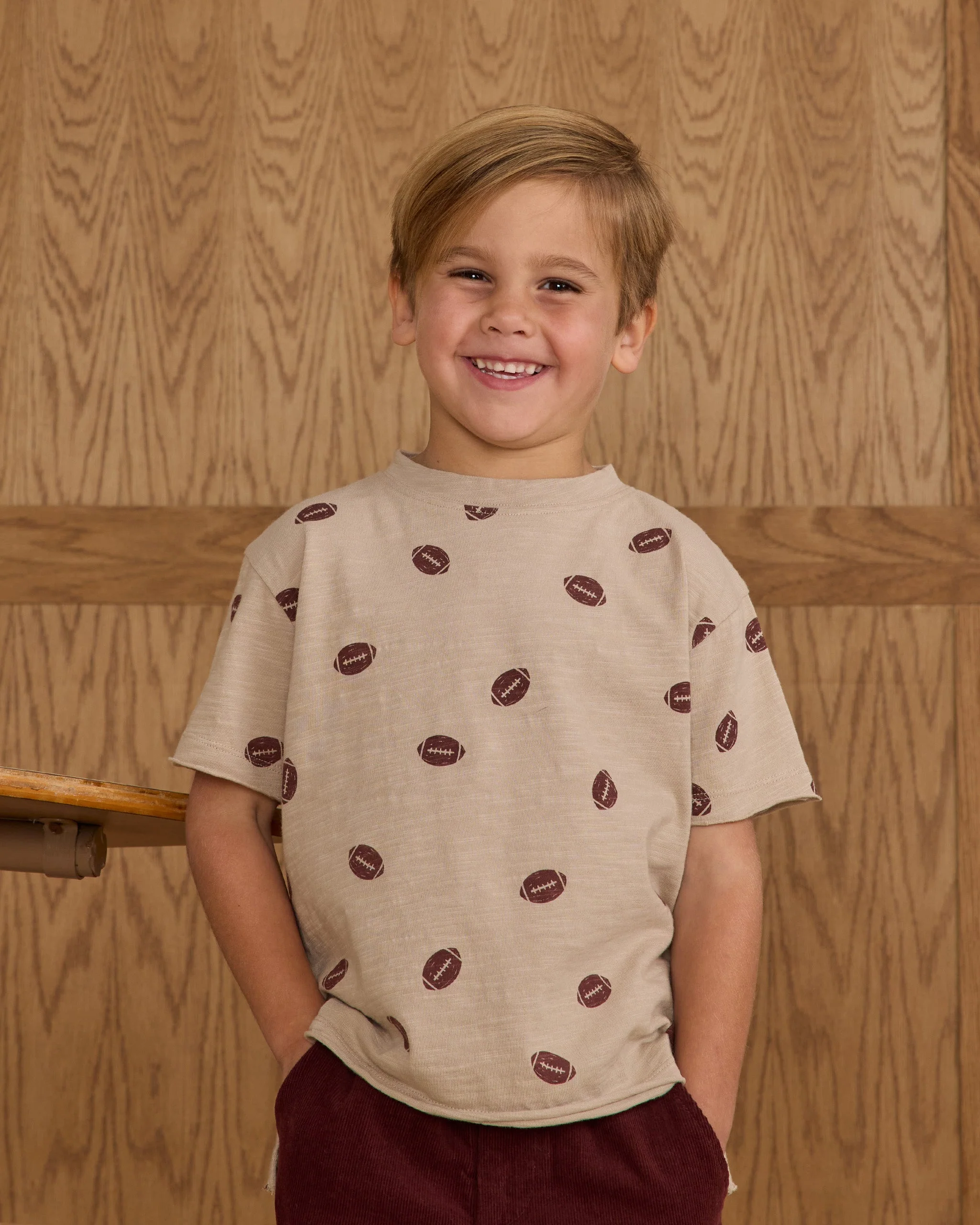 Raw Edge Tee || Footballs - Image 3