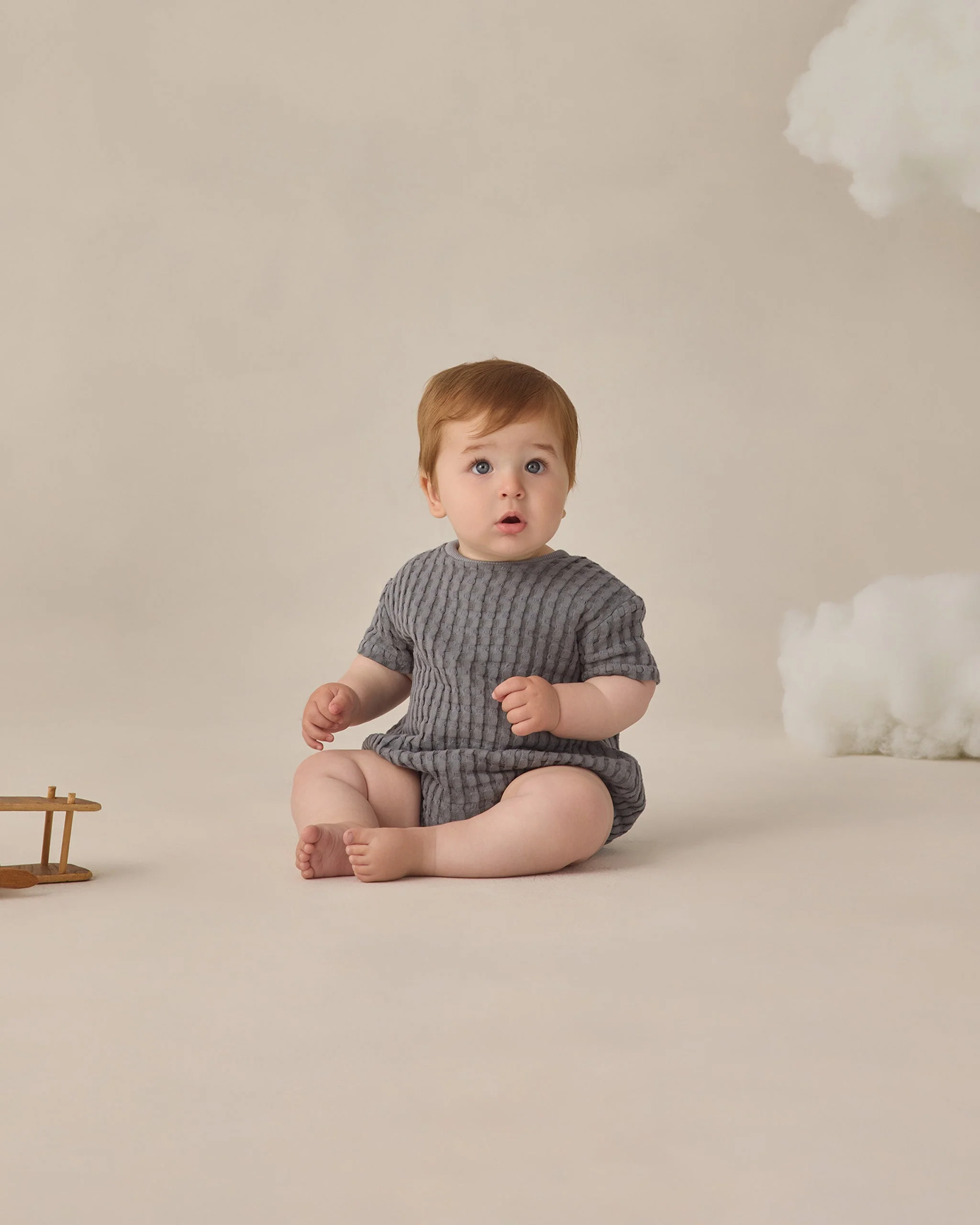 Relaxed Bubble Romper Ocean - Image 3