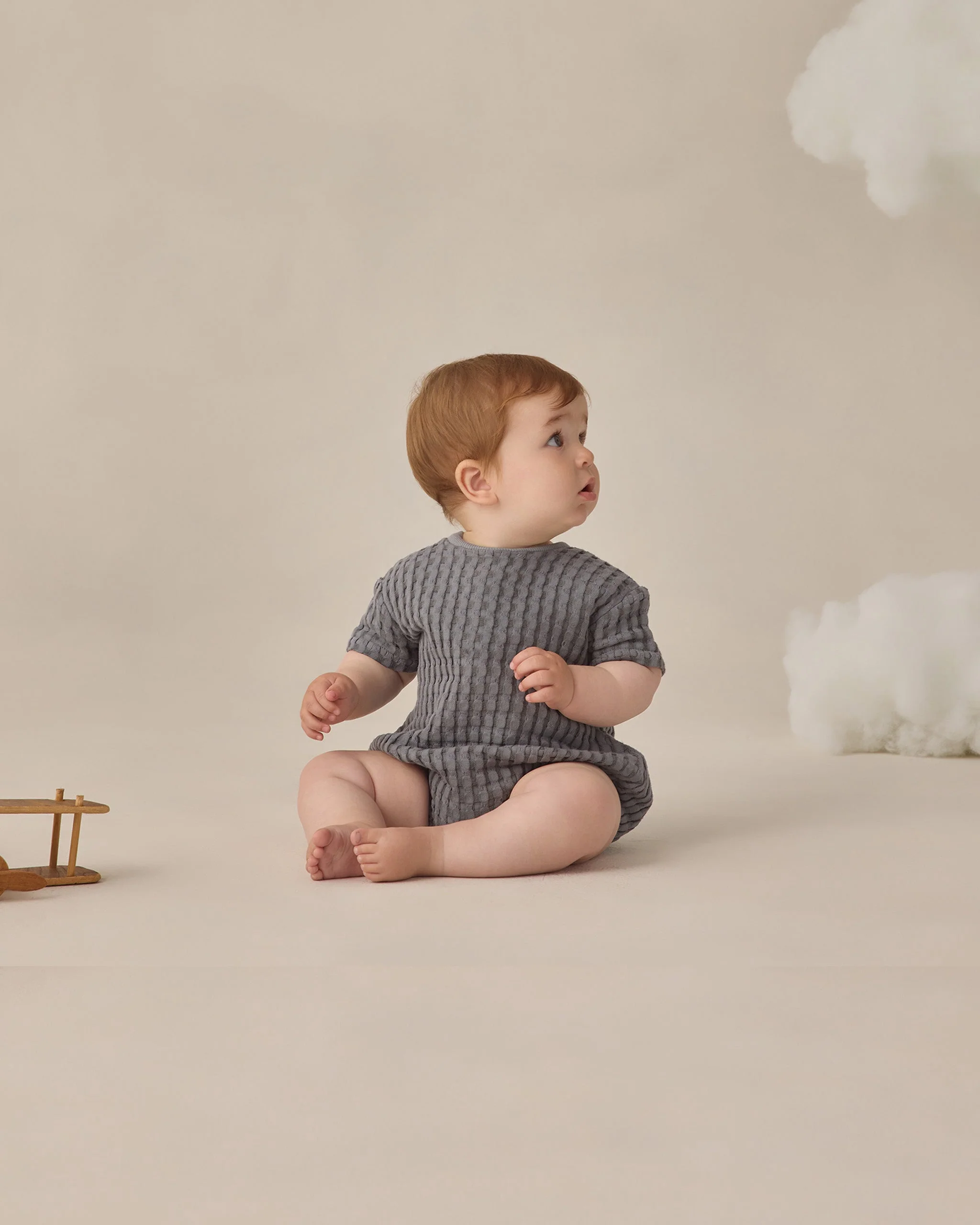 Relaxed Bubble Romper Ocean - Image 4