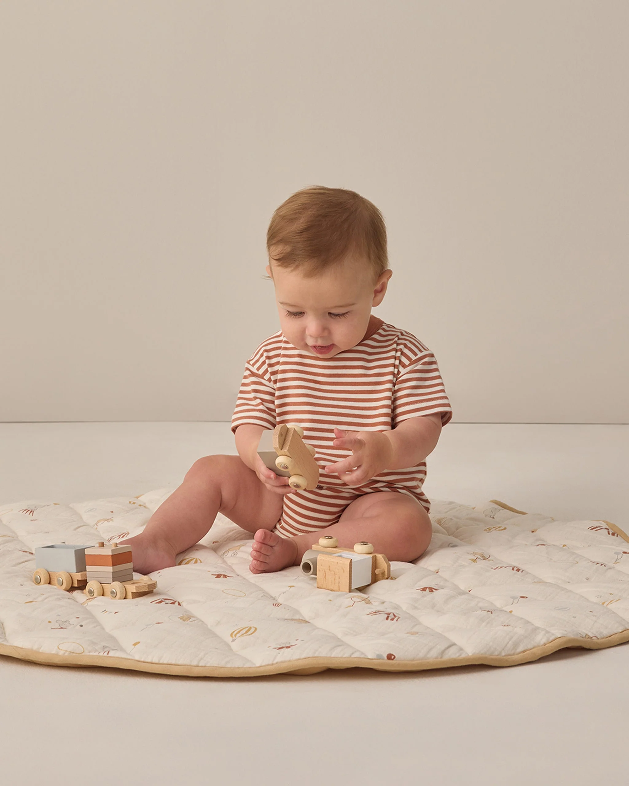 Relaxed Bubble Romper Poppy Stripe - Image 3