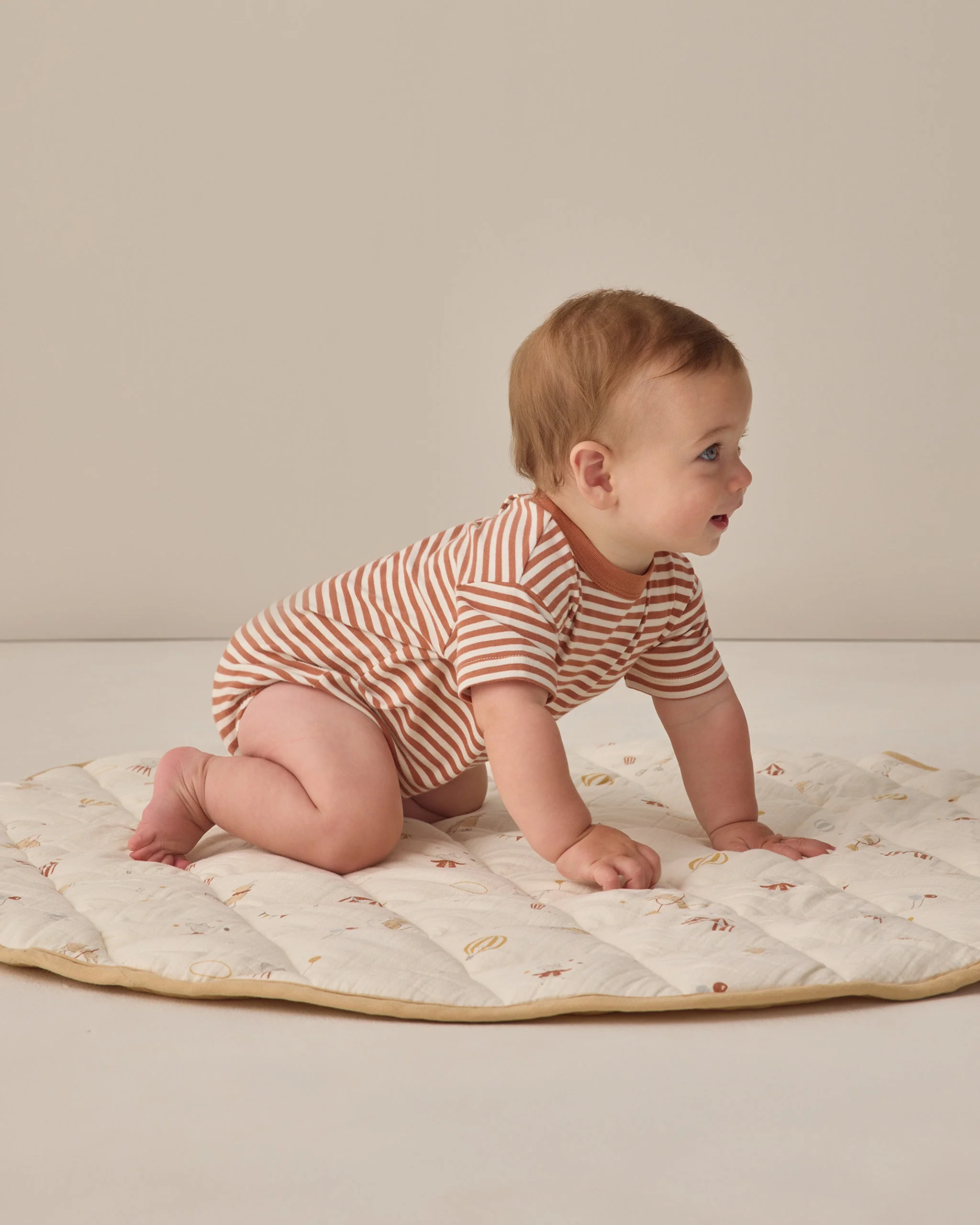 Relaxed Bubble Romper Poppy Stripe - Image 4