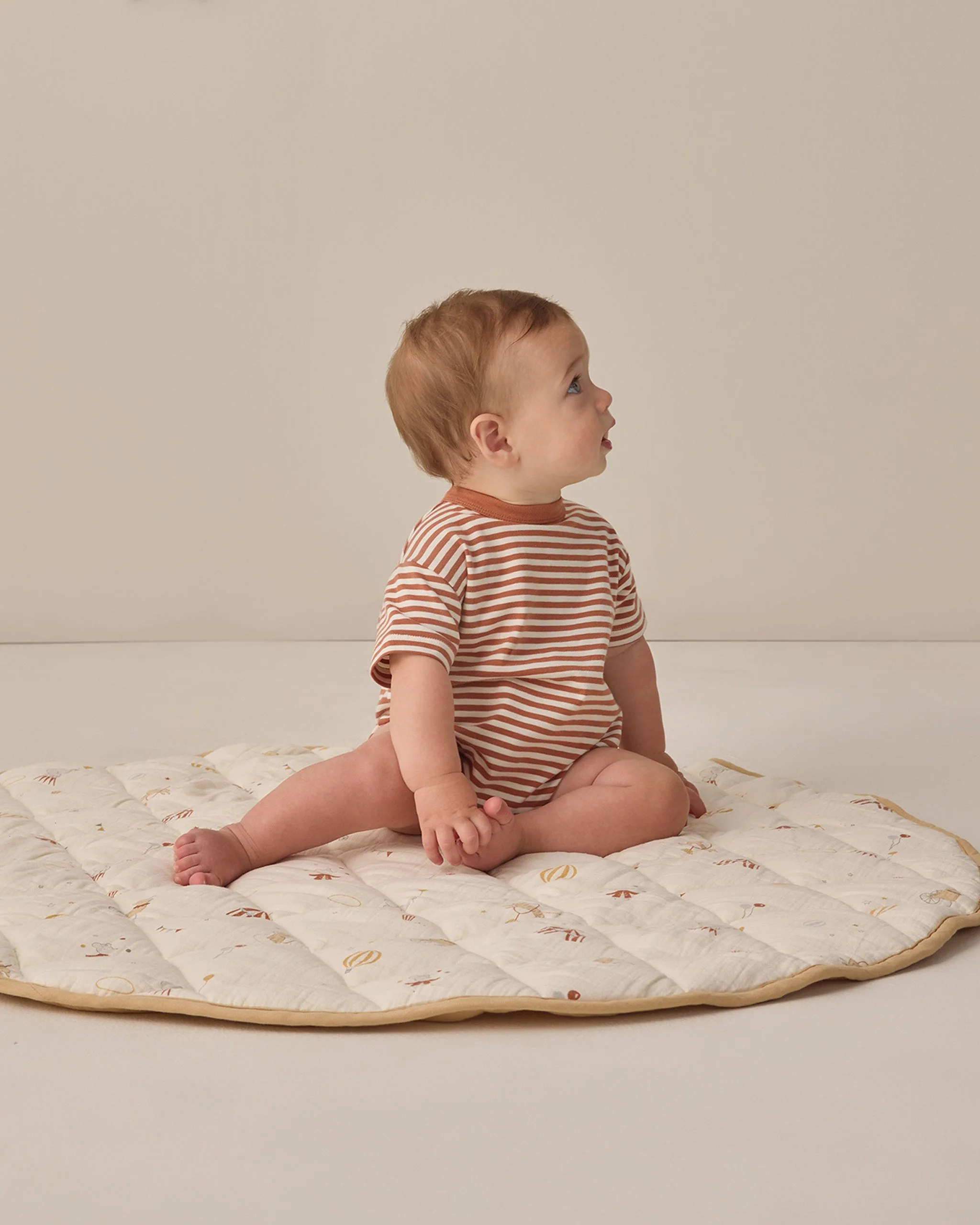 Relaxed Bubble Romper Poppy Stripe - Image 5