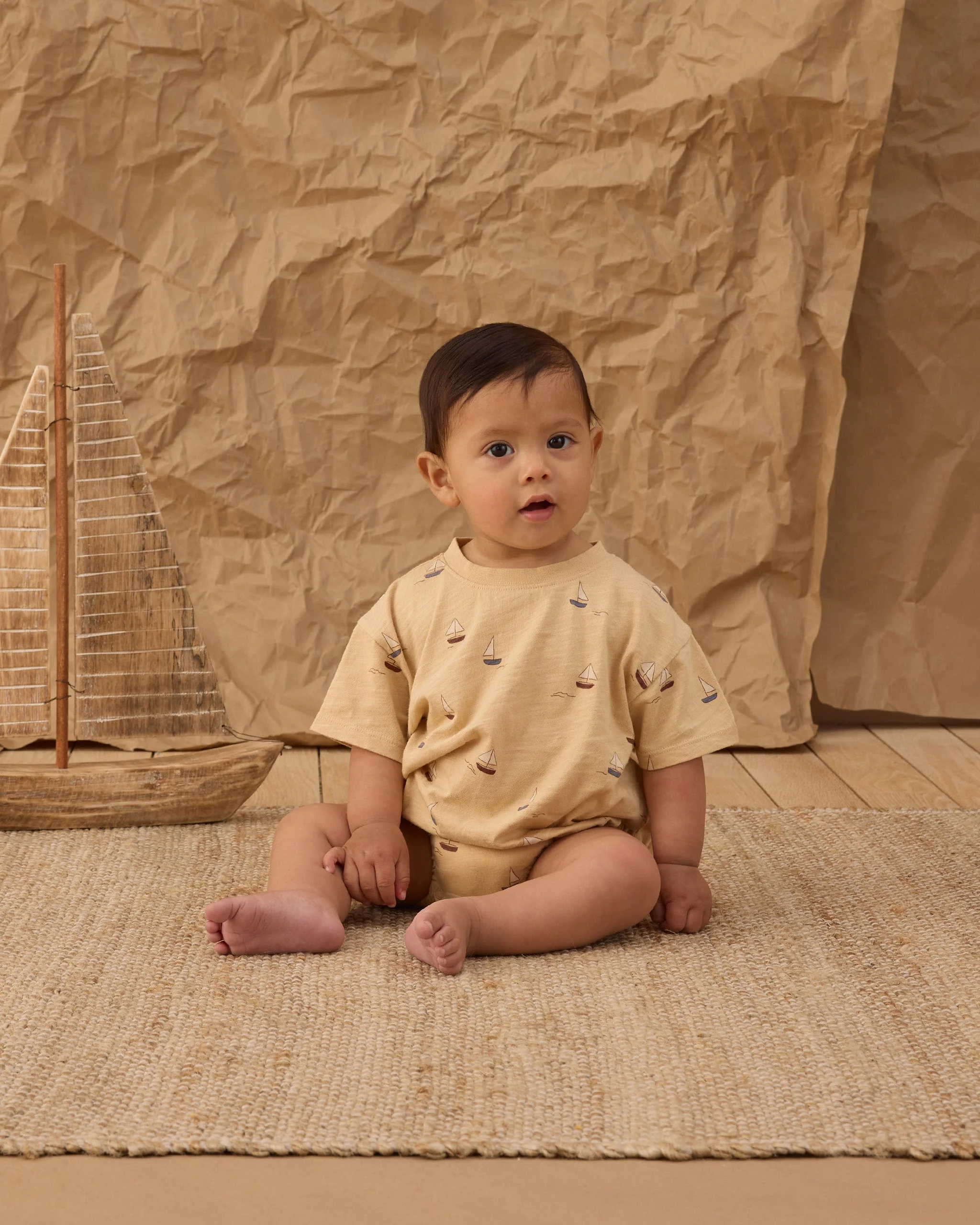 Relaxed Bubble Romper Sailboats - Image 2