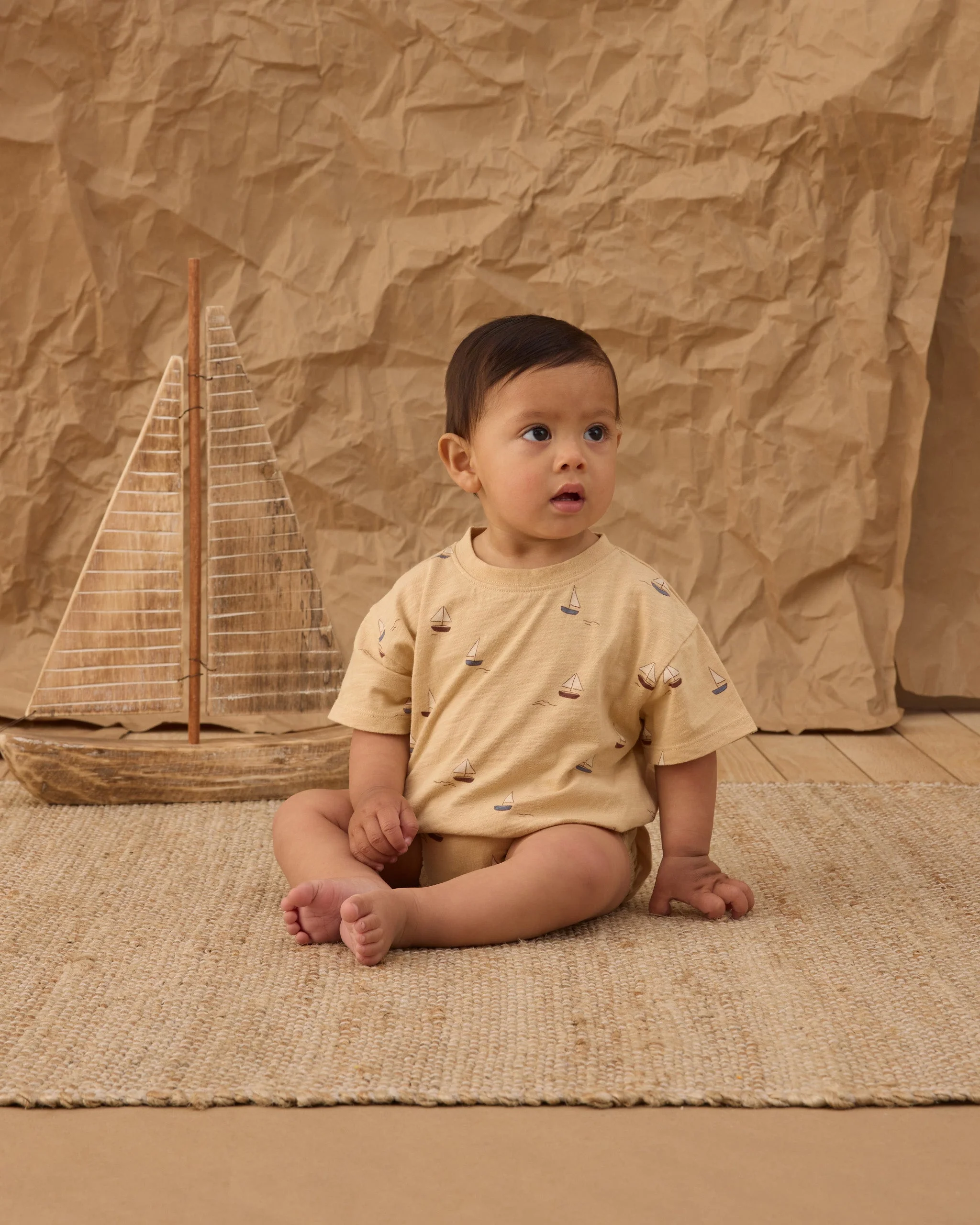 Relaxed Bubble Romper Sailboats - Image 3