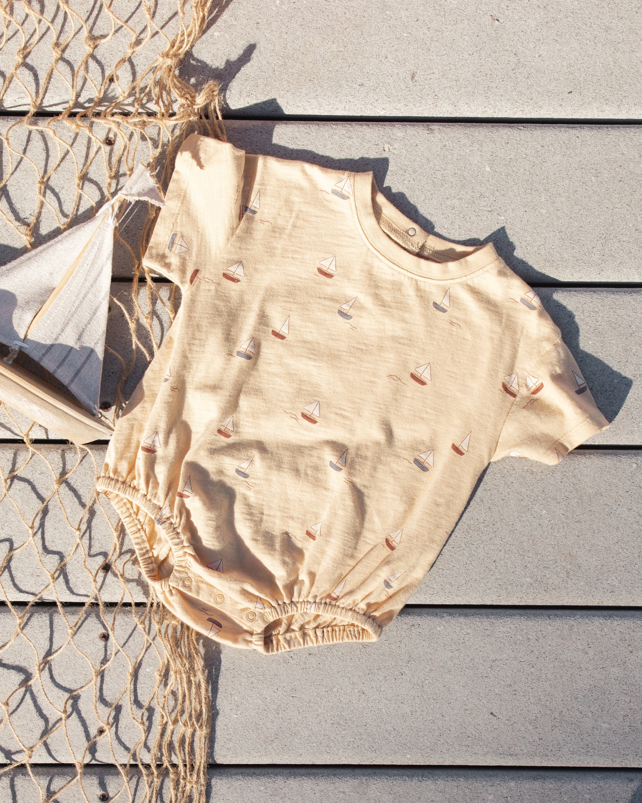 Relaxed Bubble Romper Sailboats - Image 4