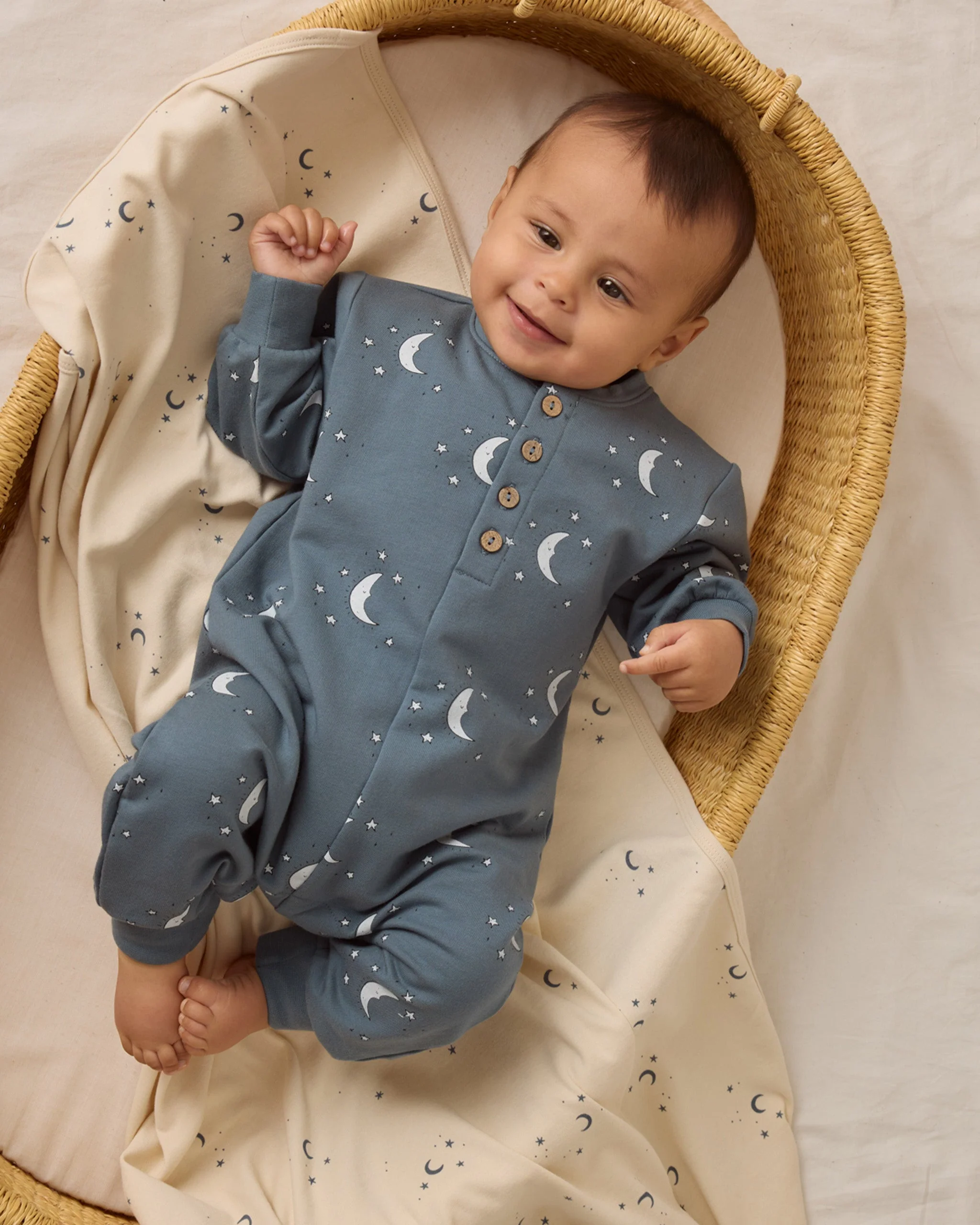 Relaxed Fleece Jumpsuit || Silver Moons - Image 4
