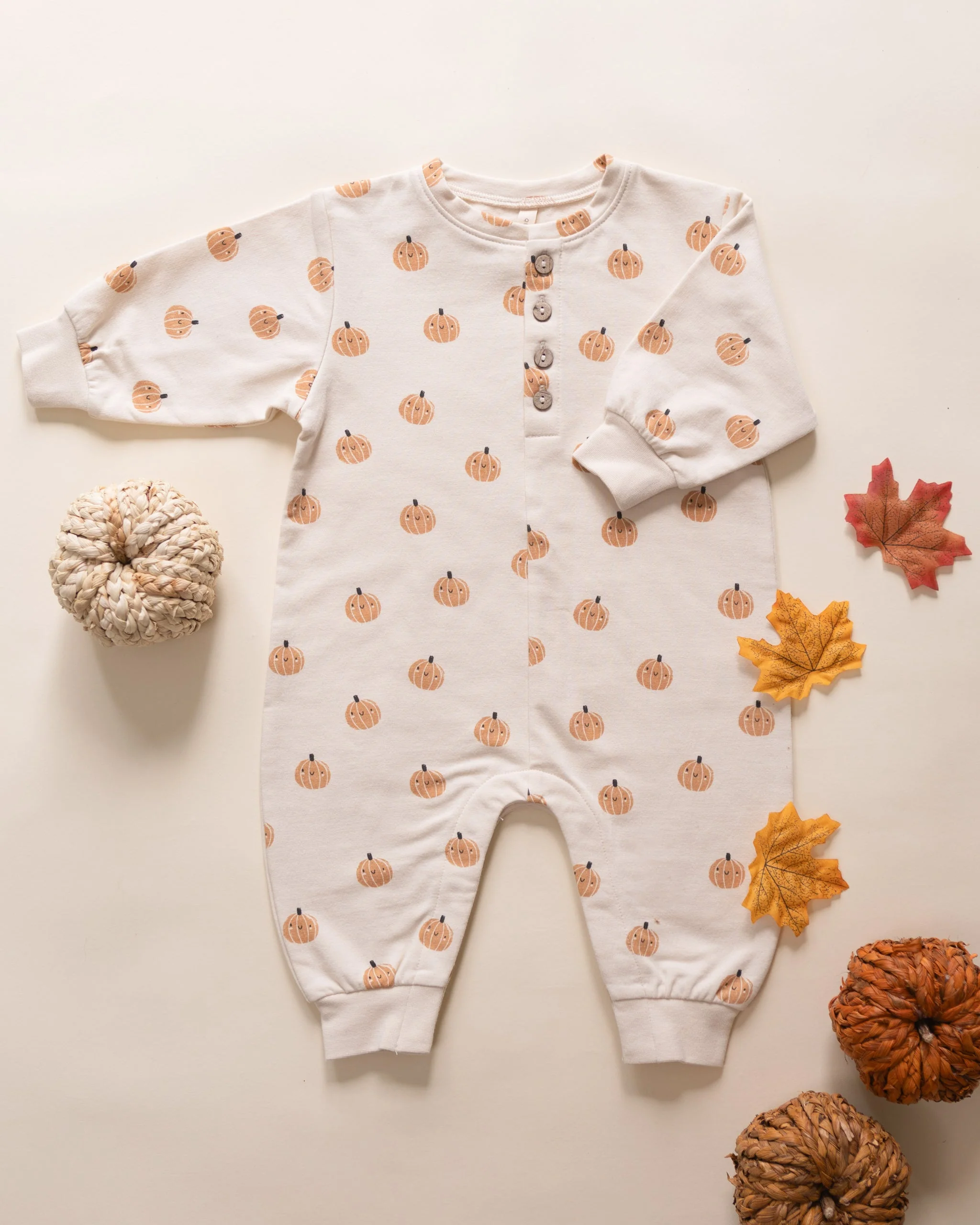 Relaxed Fleece Jumpsuit || Smiley Pumpkins - Image 7