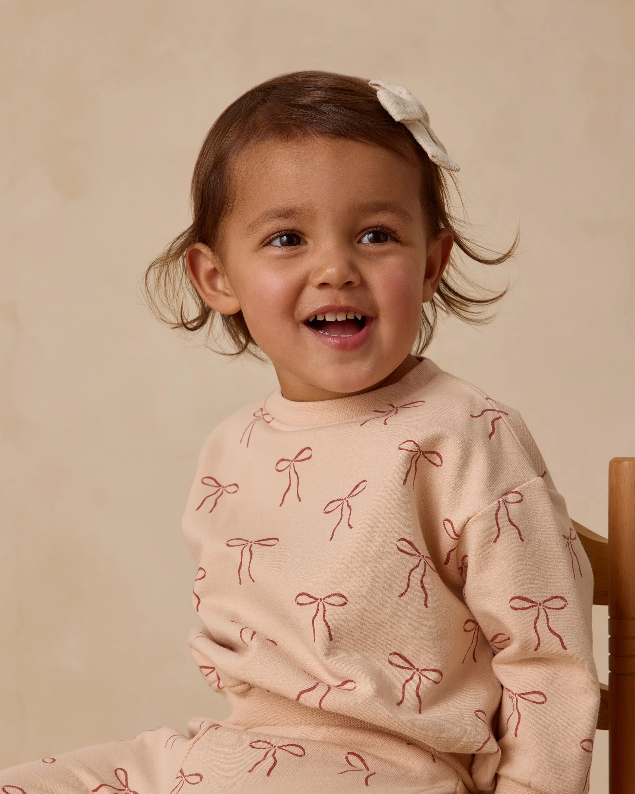 Relaxed Fleece Sweatshirt || Red Bows - Image 2