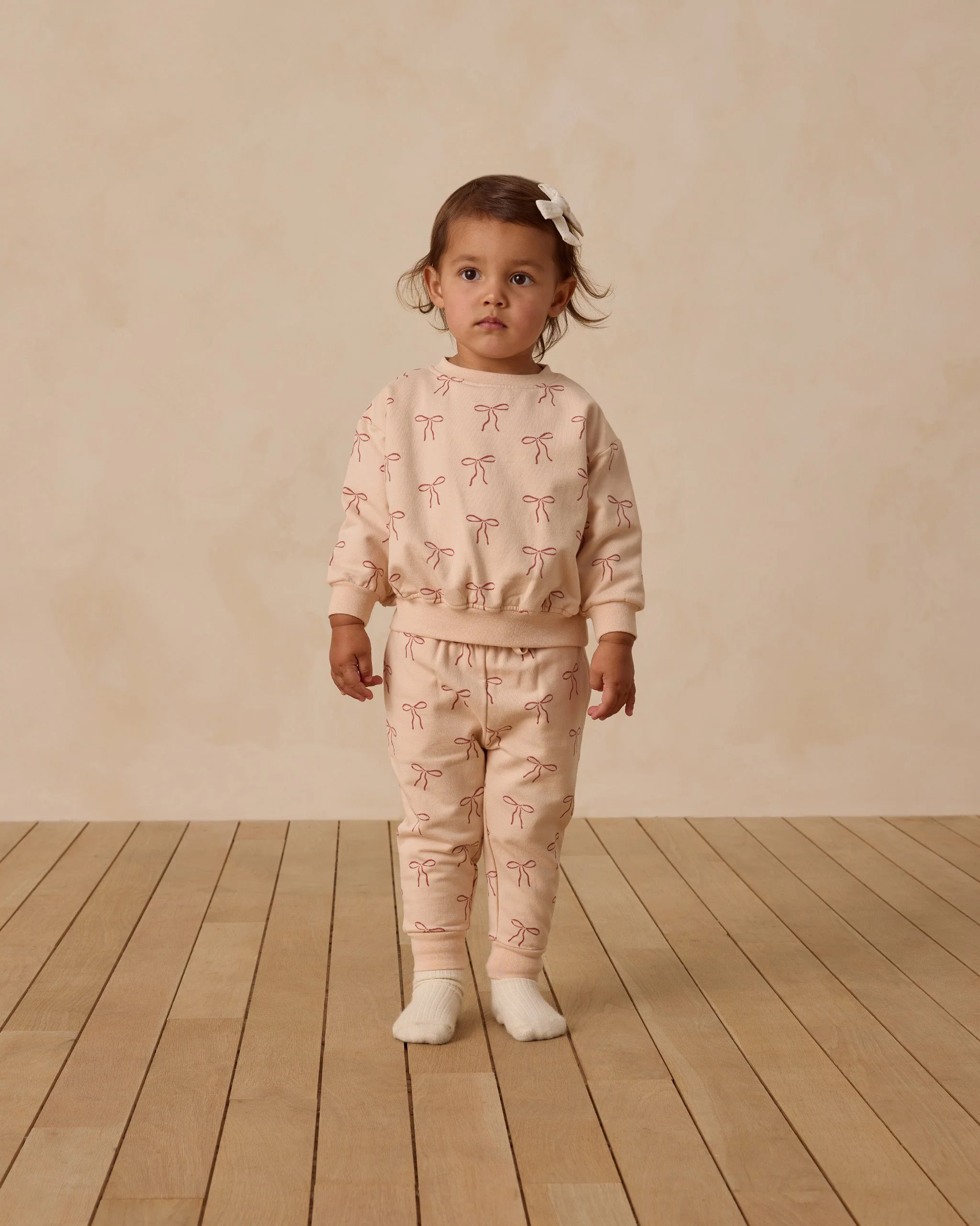 Relaxed Fleece Sweatshirt || Red Bows - Image 3