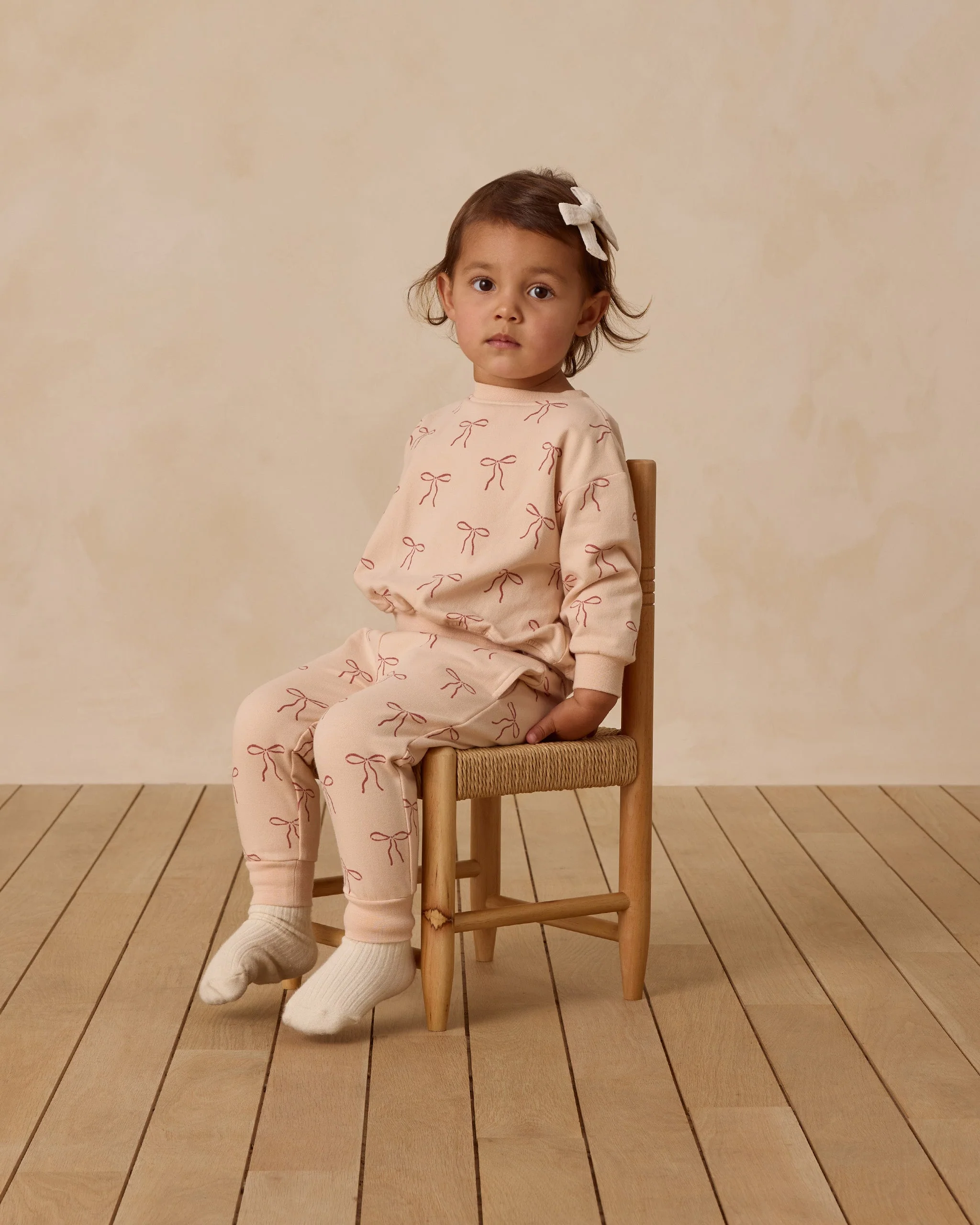Relaxed Fleece Sweatshirt || Red Bows - Image 4