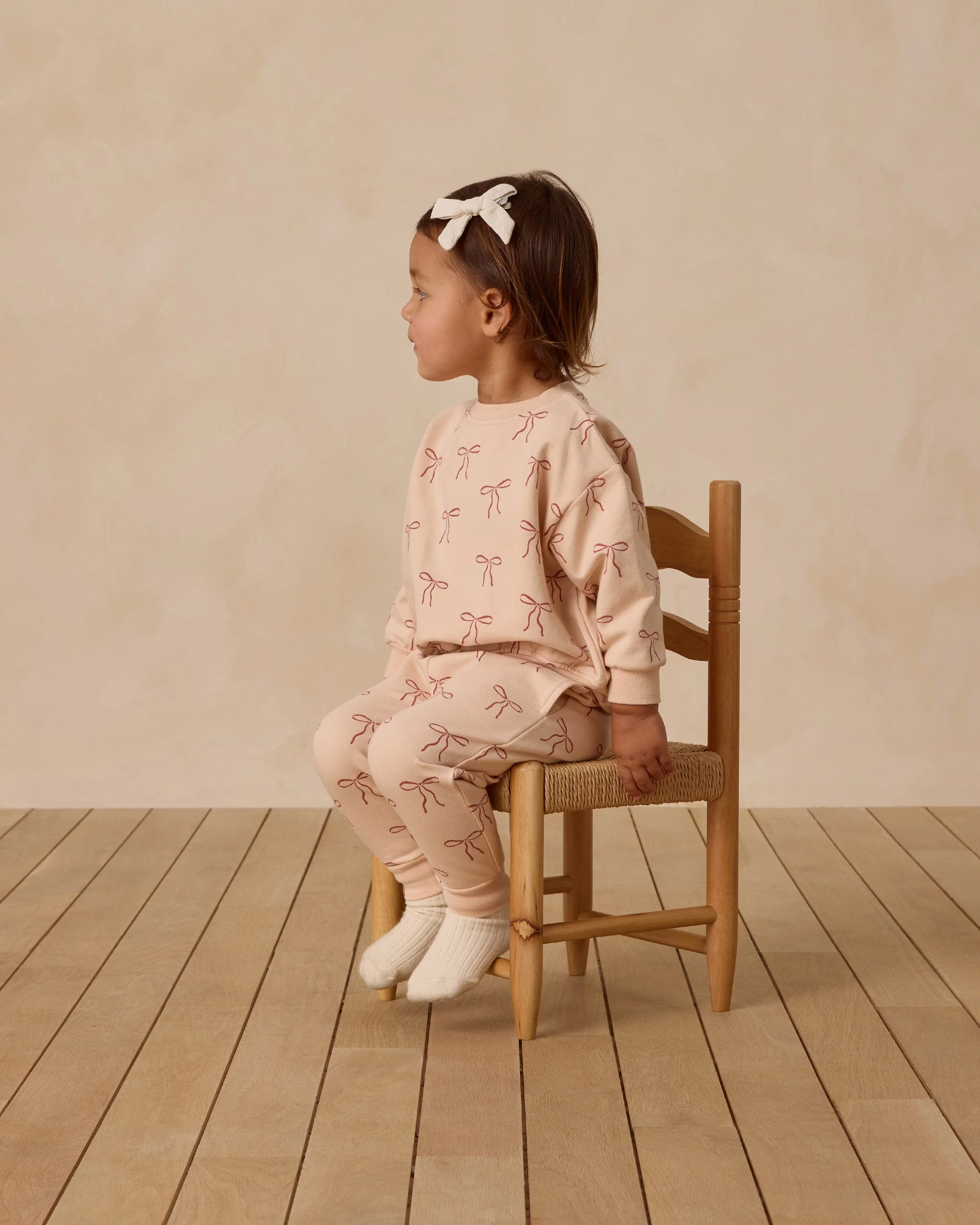 Relaxed Fleece Sweatshirt || Red Bows - Image 5
