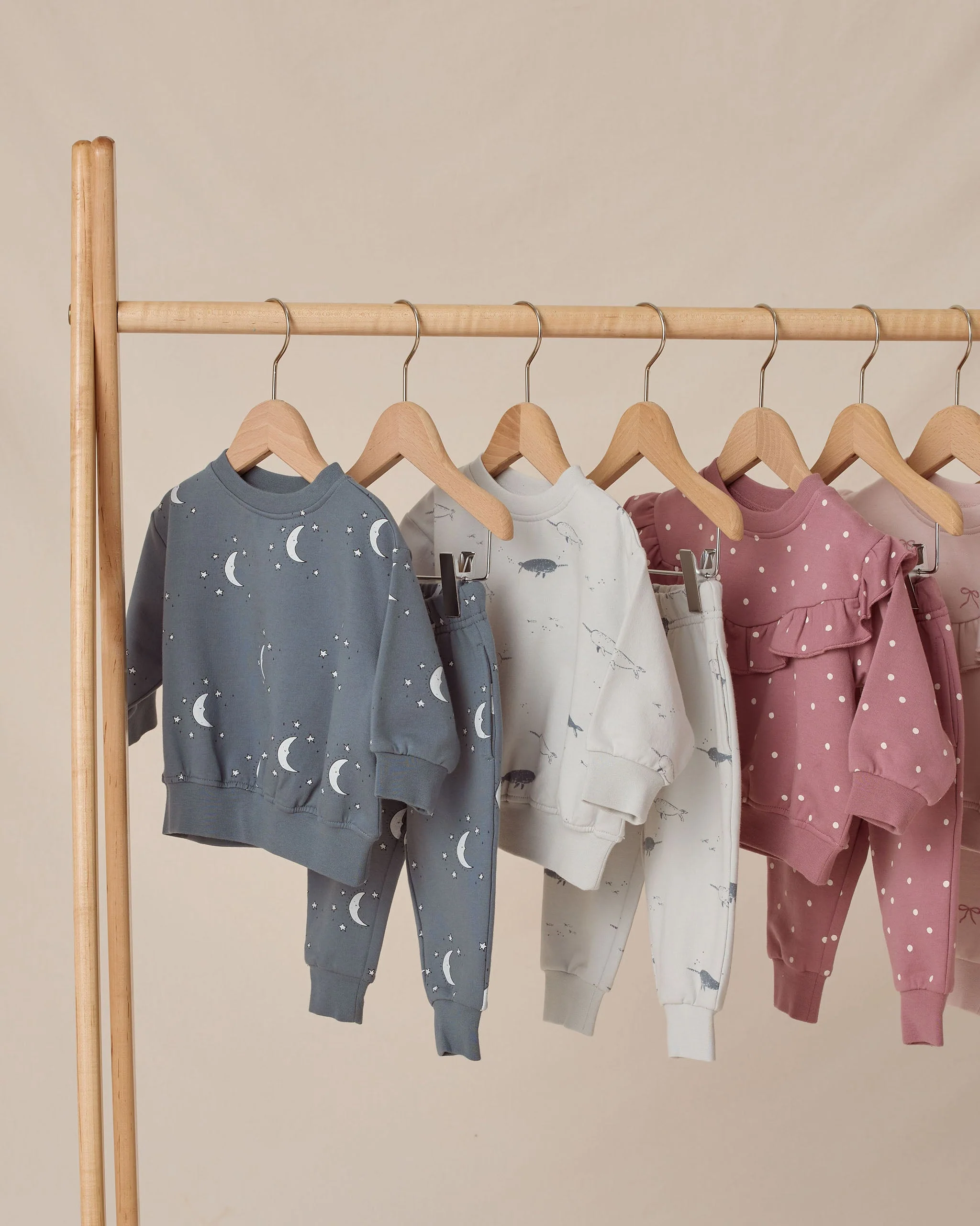 Relaxed Fleece Sweatshirt || Silver Moons - Image 6