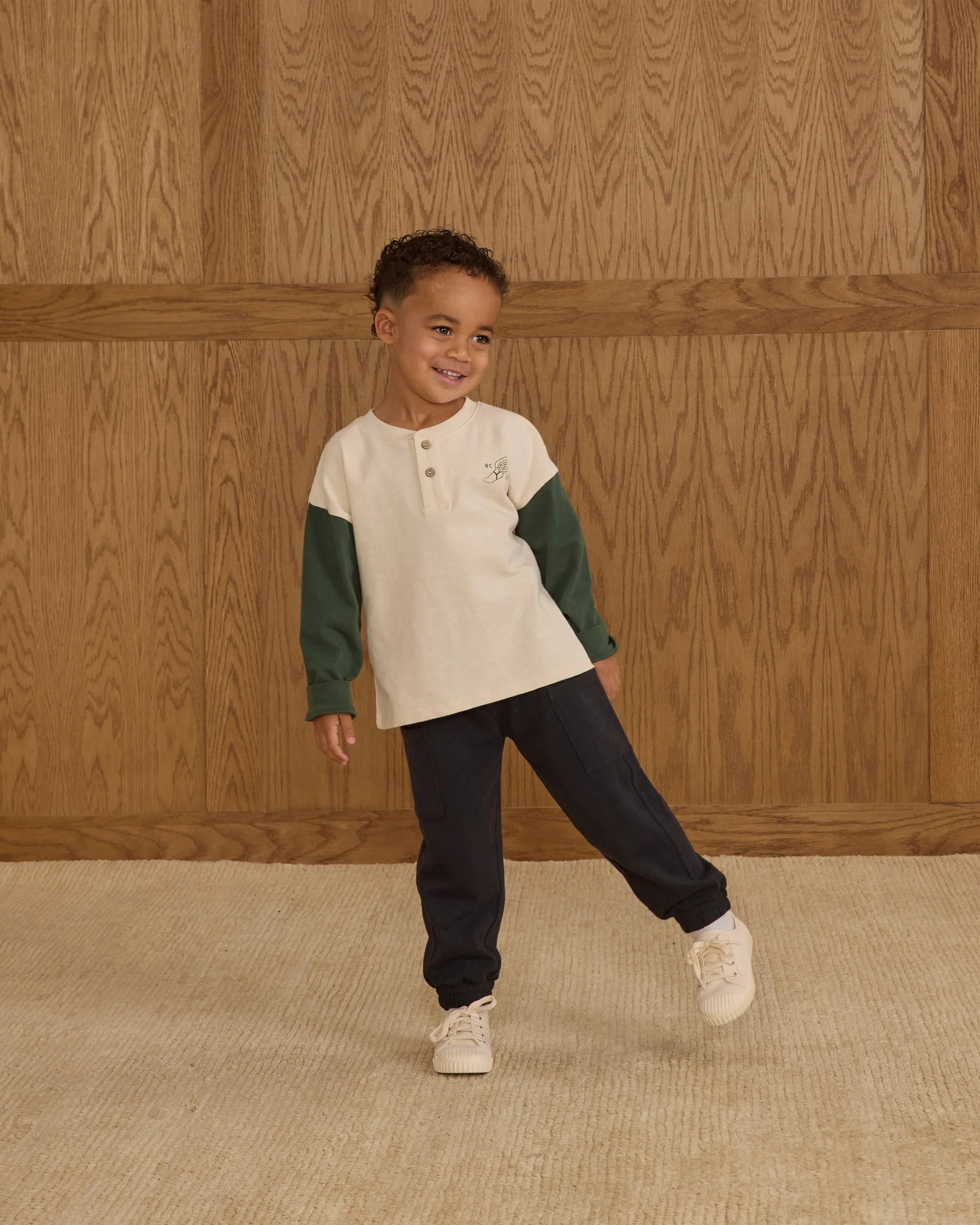 Relaxed Long Sleeve Henley || Chase Your Dreams - Image 3