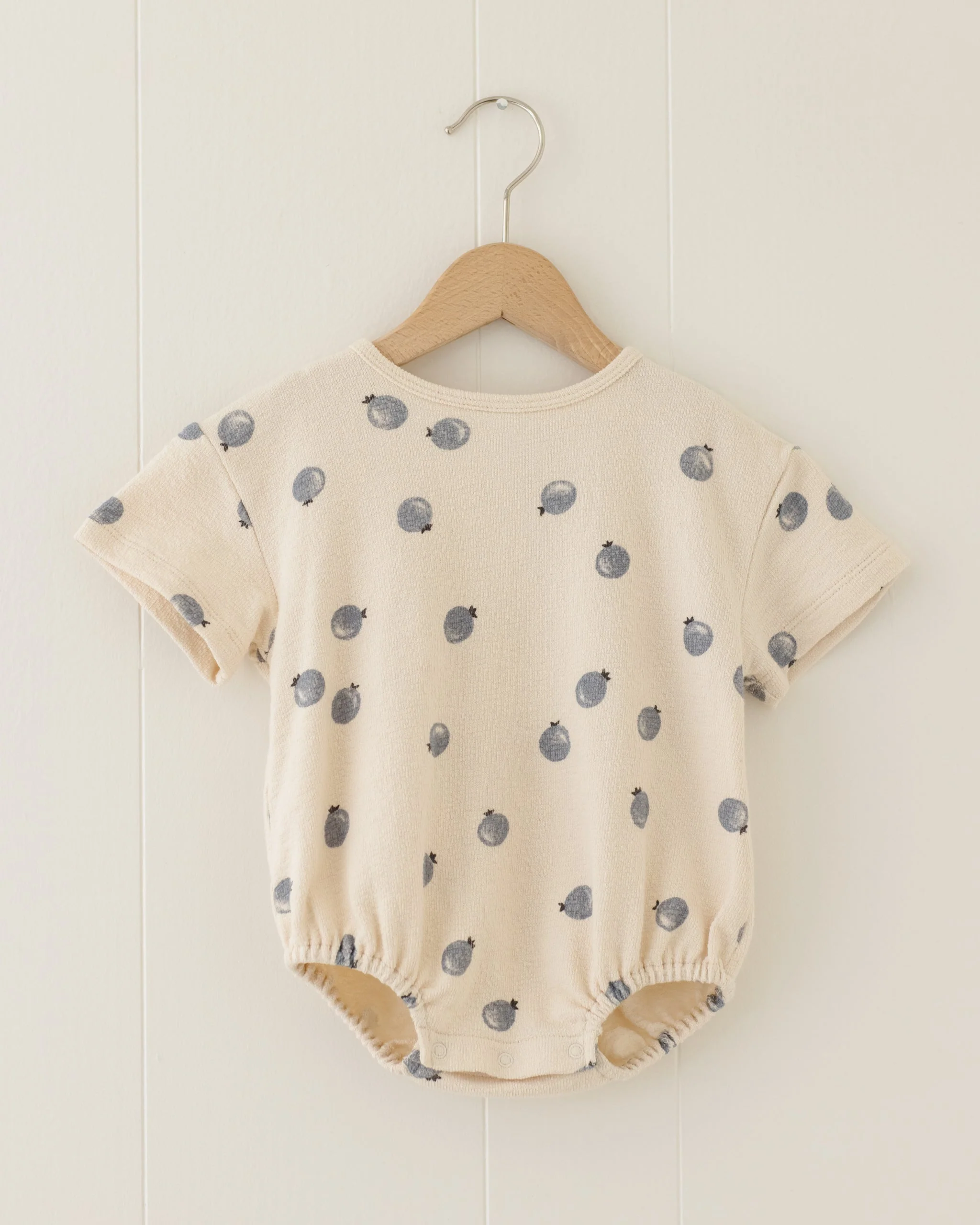 Relaxed Short Sleeve Bubble Romper Blueberries - Image 7