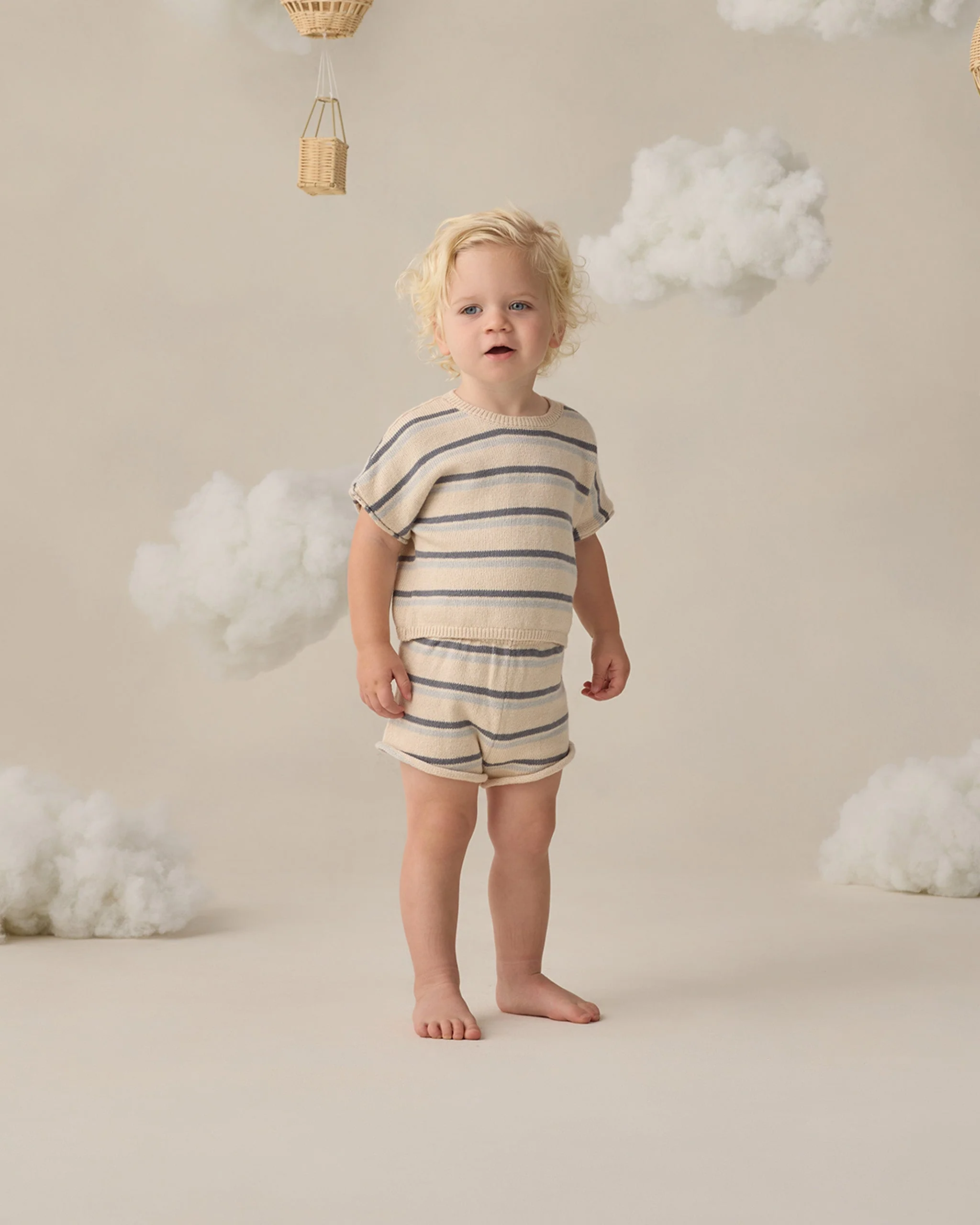 Relaxed Summer Knit Set Ocean Stripe - Image 2