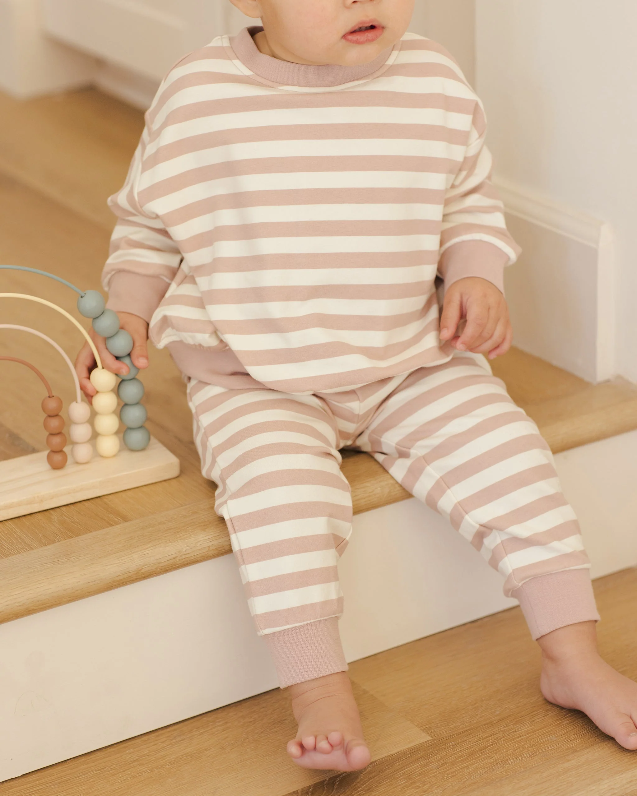 Relaxed Sweatpant || Pink Stripe - Image 3