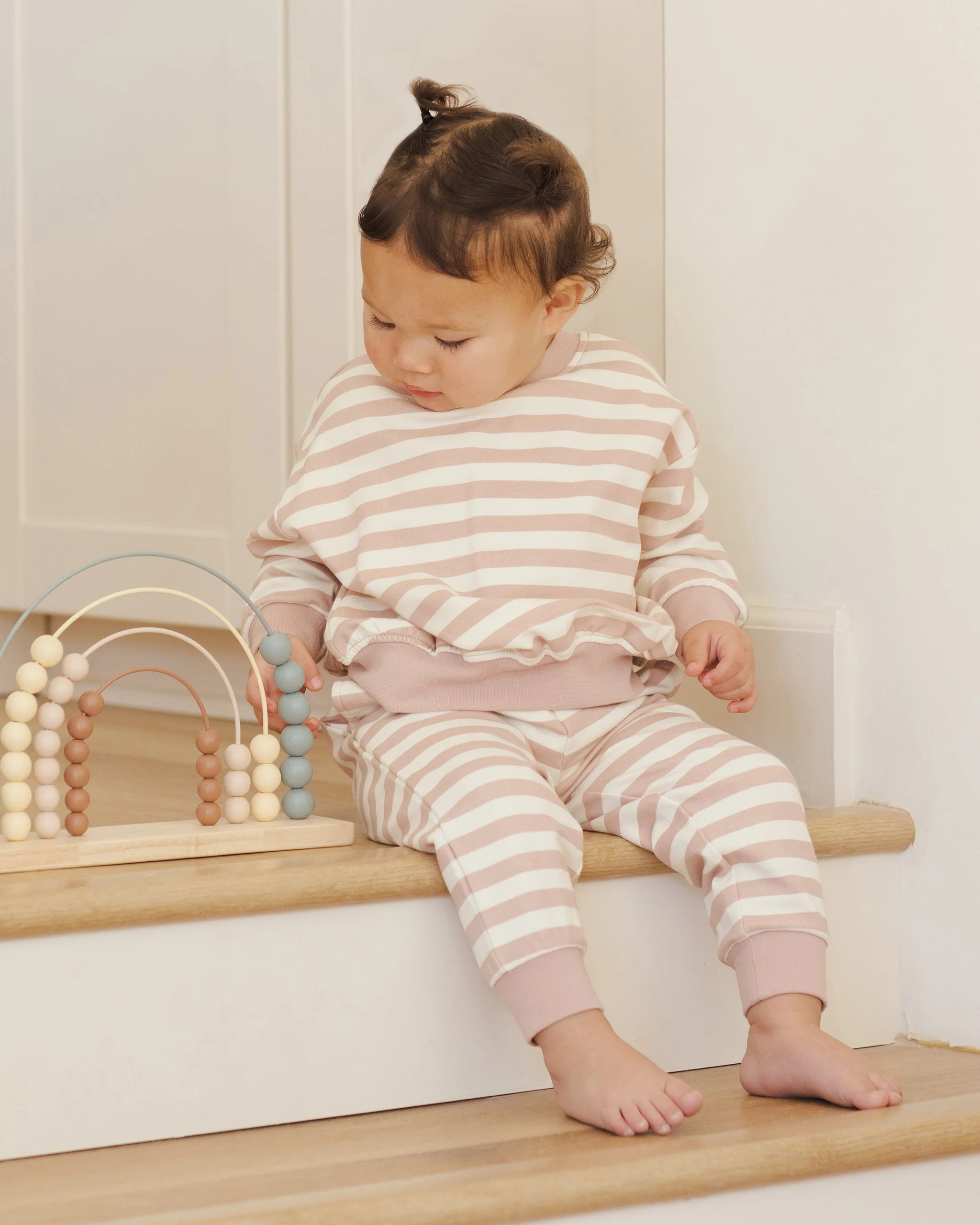 Relaxed Sweatpant || Pink Stripe - Image 5
