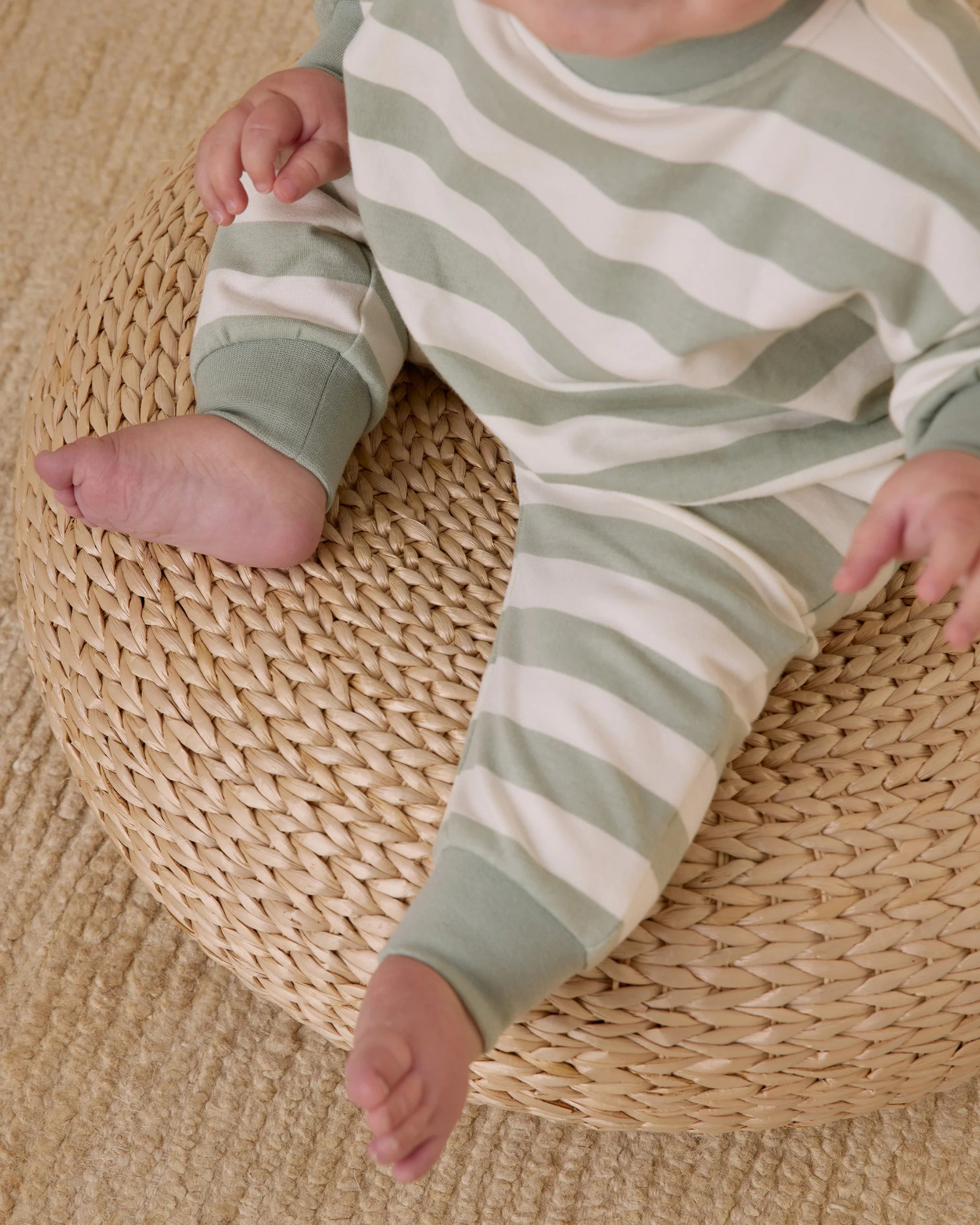 Relaxed Sweatpant || Sage Stripe - Image 3