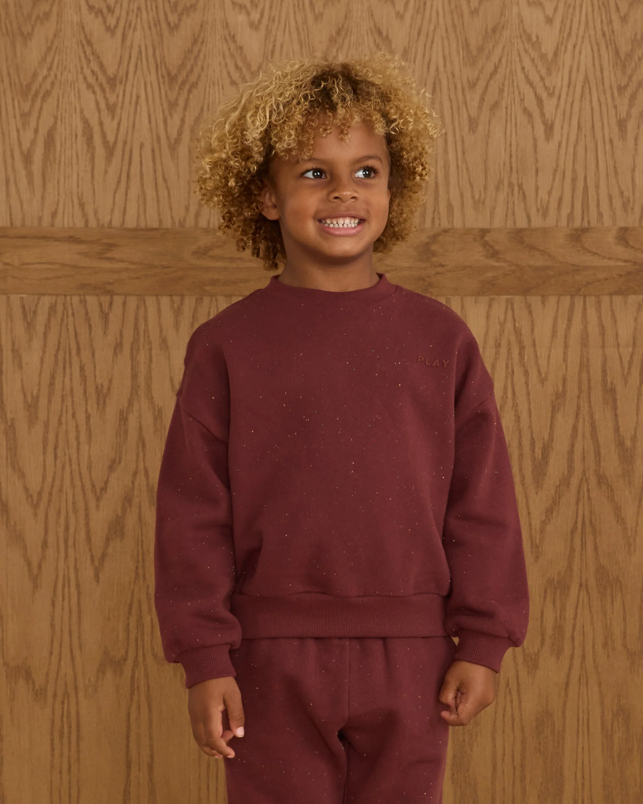 Relaxed Sweatshirt || Burgundy - Image 2
