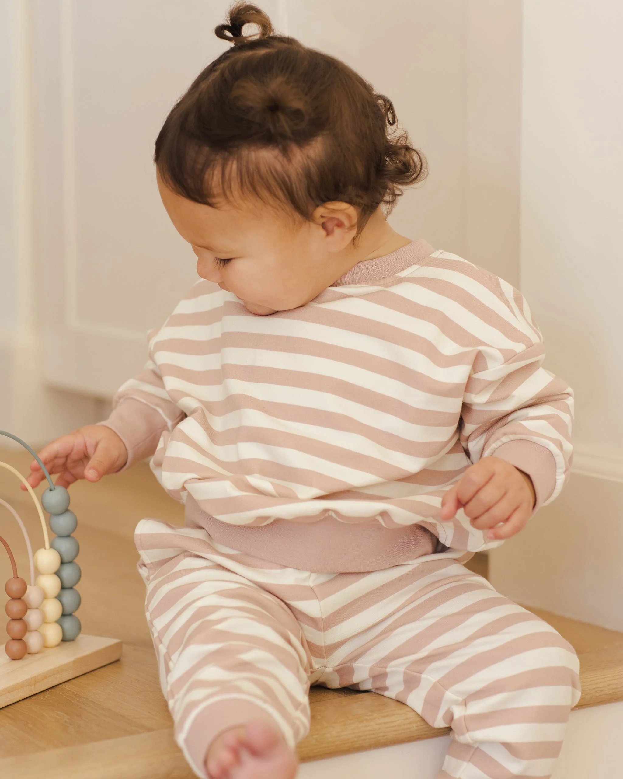 Relaxed Sweatshirt || Pink Stripe - Image 2