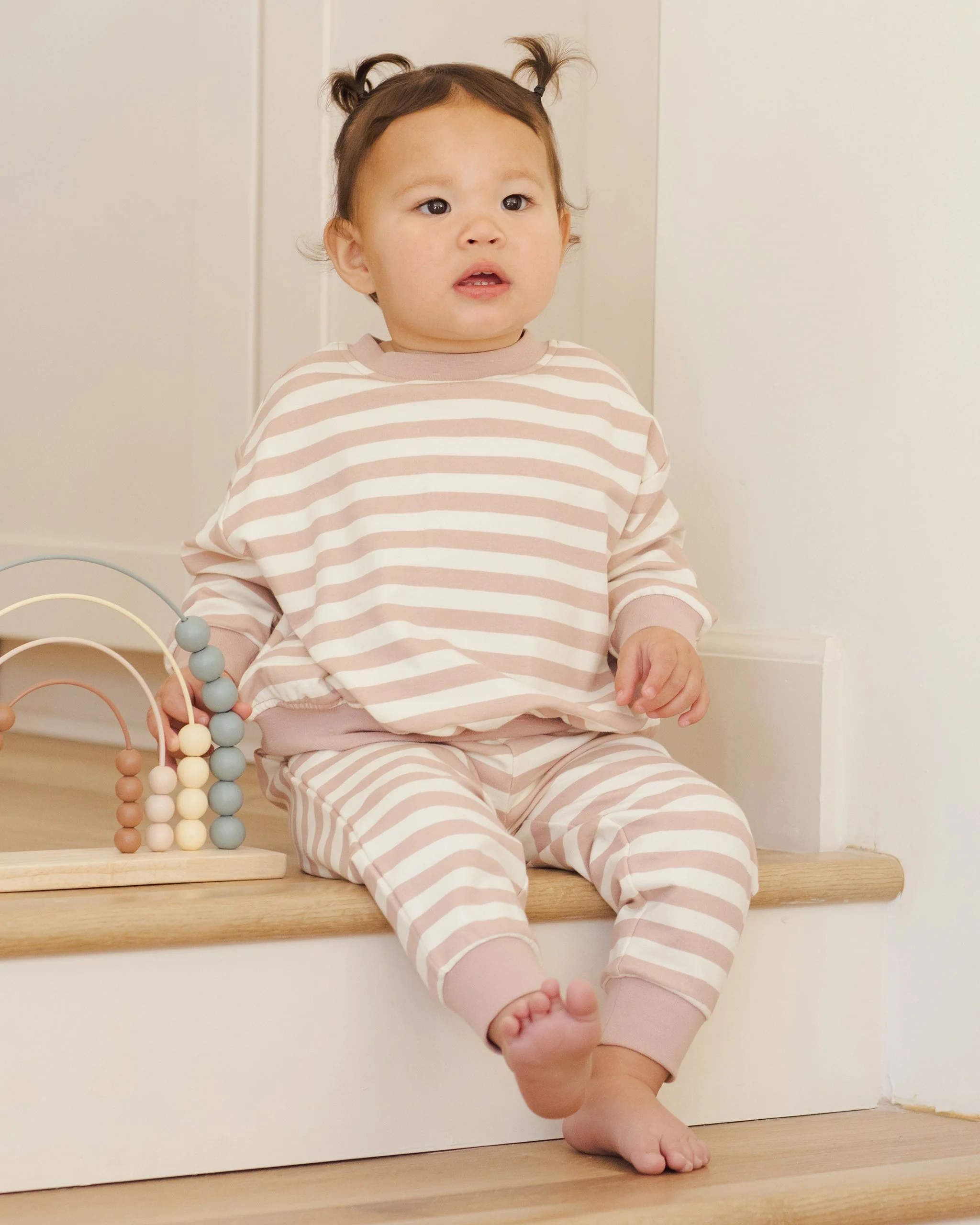 Relaxed Sweatshirt || Pink Stripe - Image 7