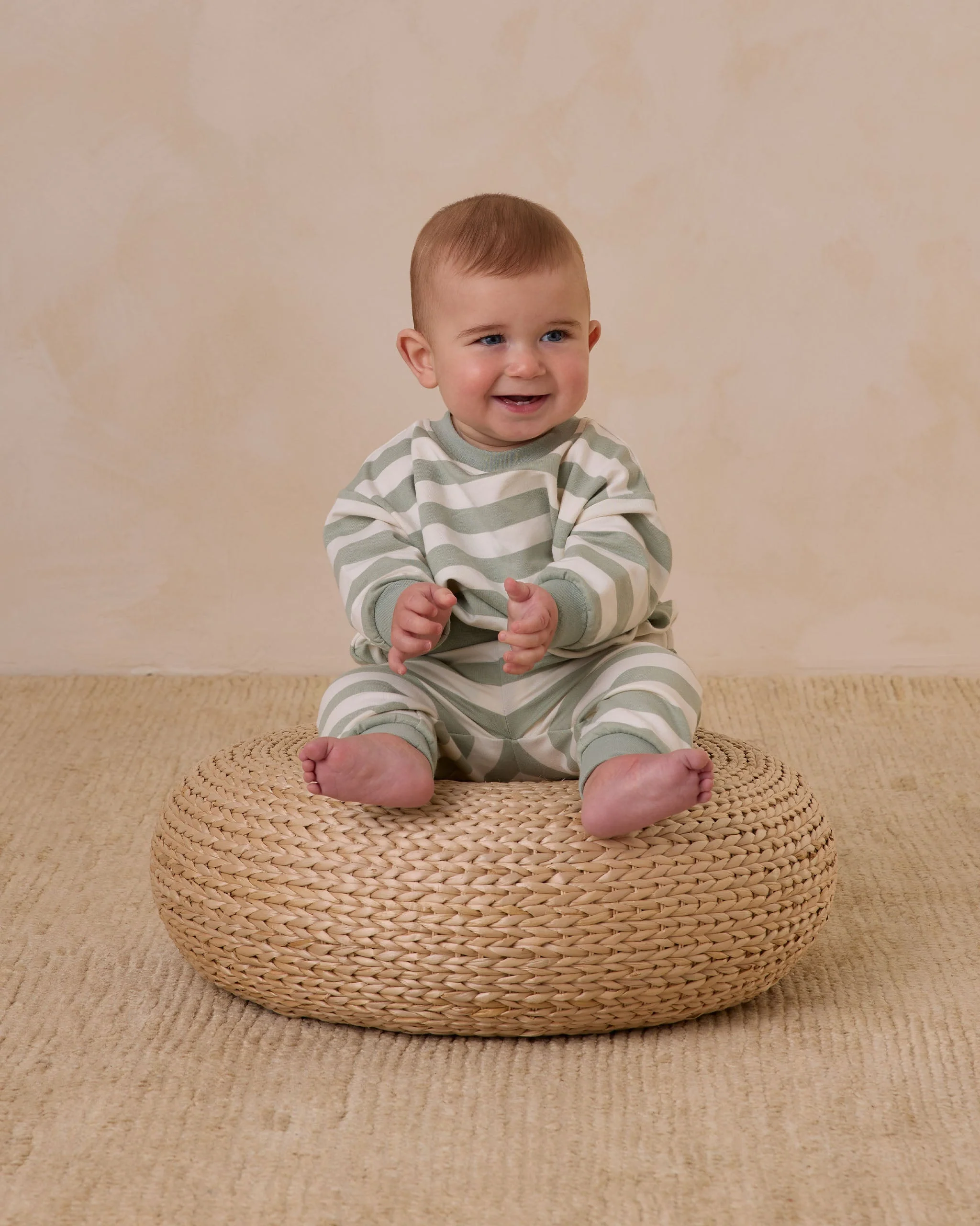 Relaxed Sweatshirt || Sage Stripe - Image 2