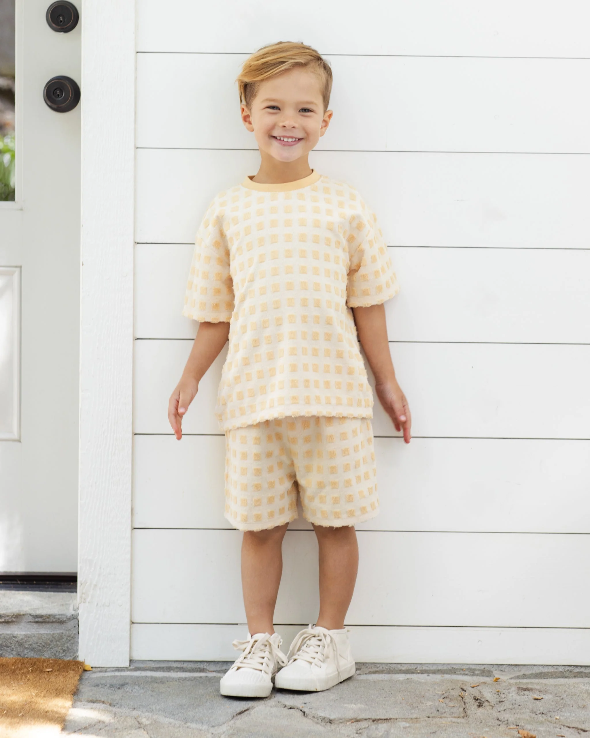Relaxed Tee Butterscotch Grid - Image 3