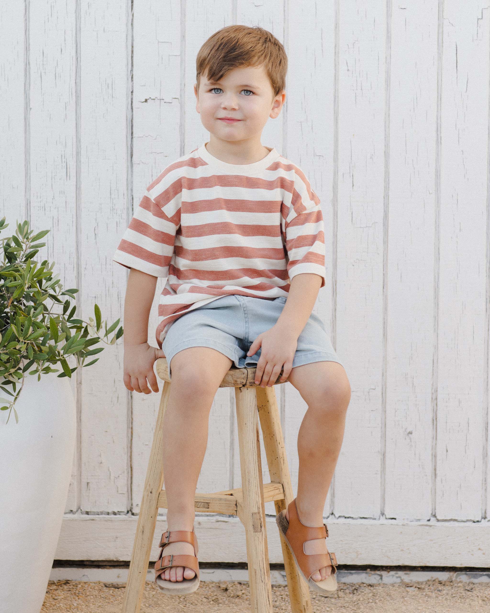Relaxed Tee || Poppy Stripe - Image 4