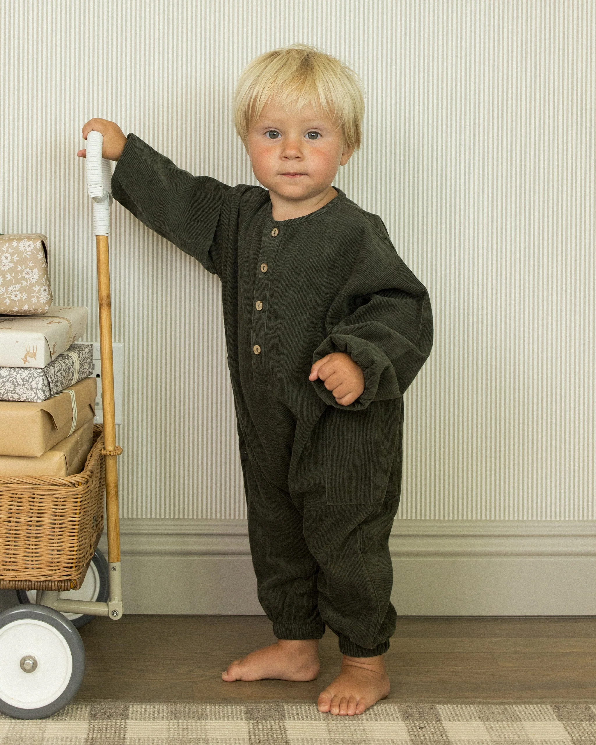 Relaxed Woven Jumpsuit || Evergreen - Image 3