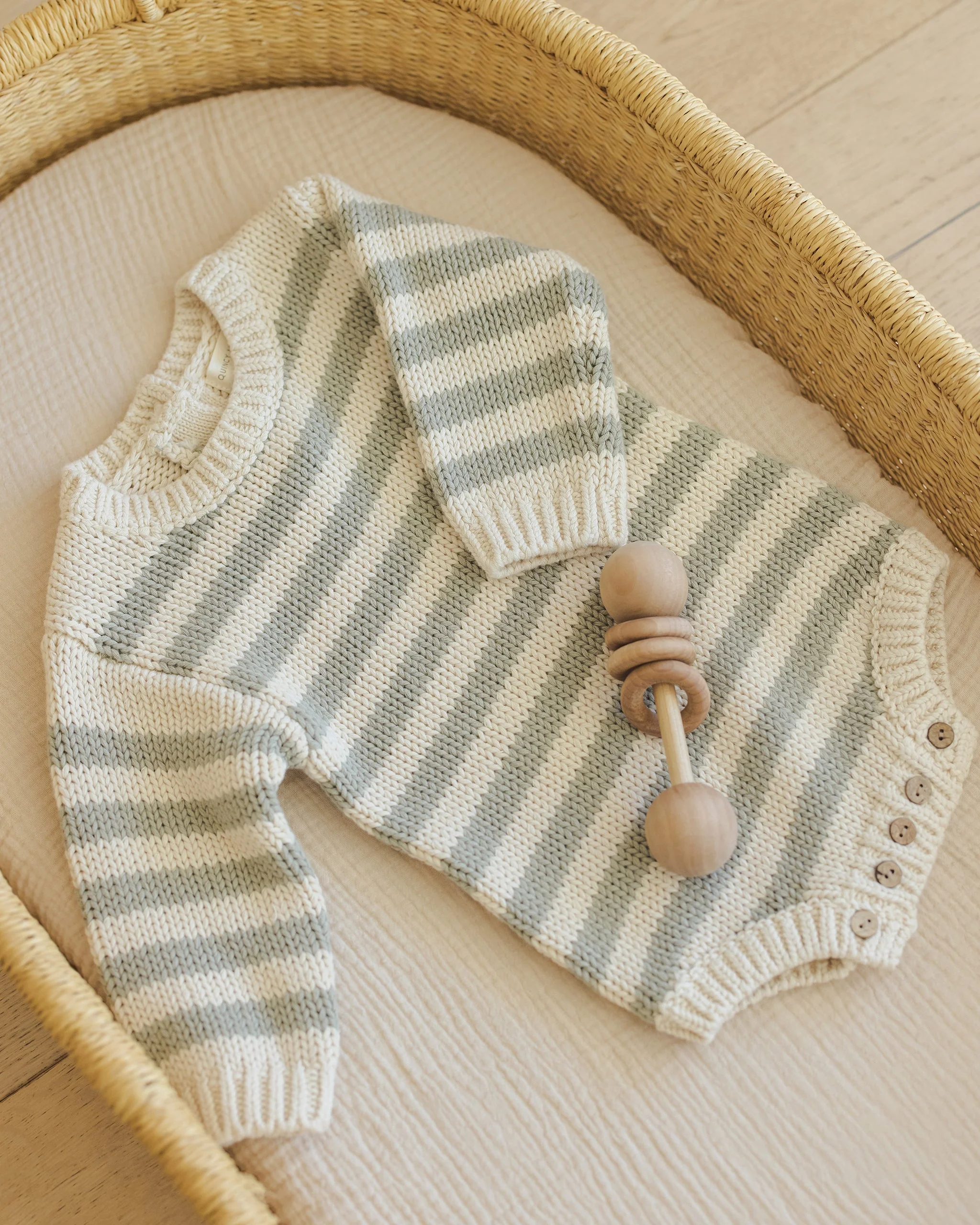 Rex Romper || Fern Stripe - Image 7