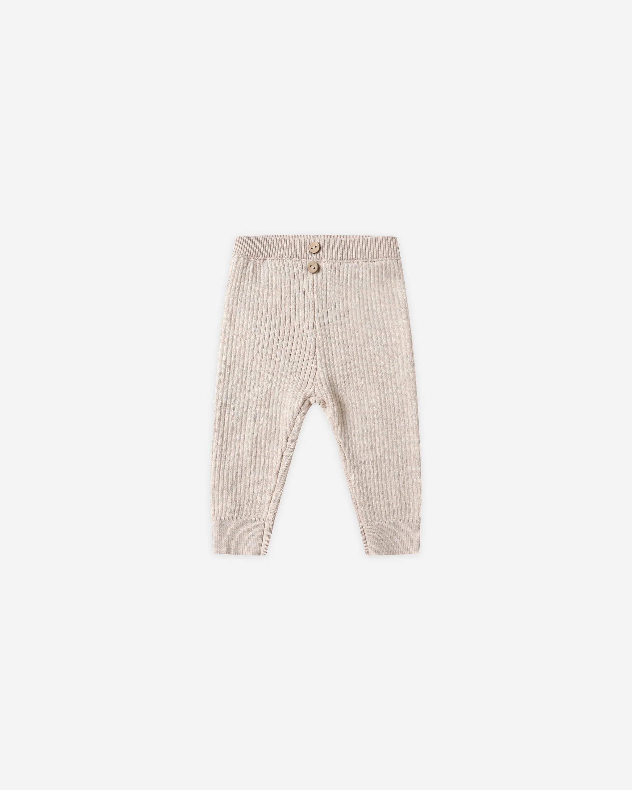 *Rib Knit Legging || Heathered Oatmeal*