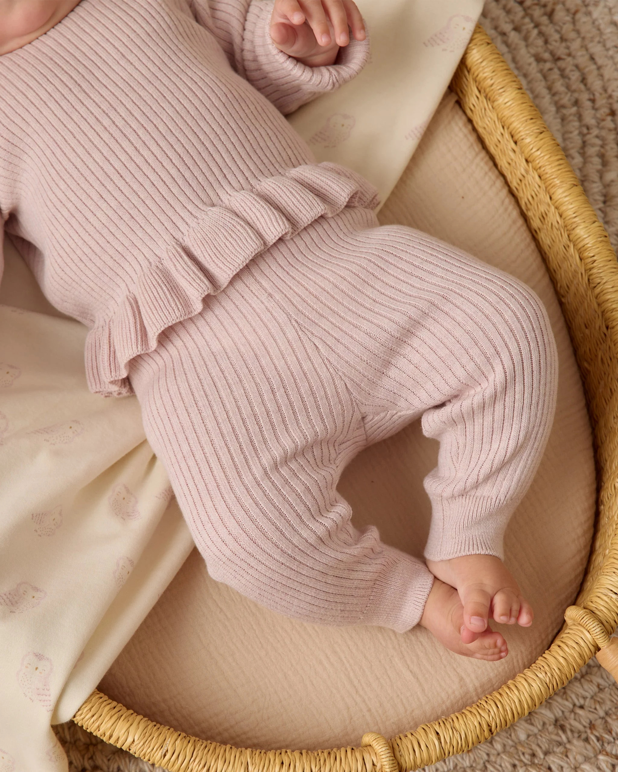 Rib Knit Legging || Lilac - Image 2