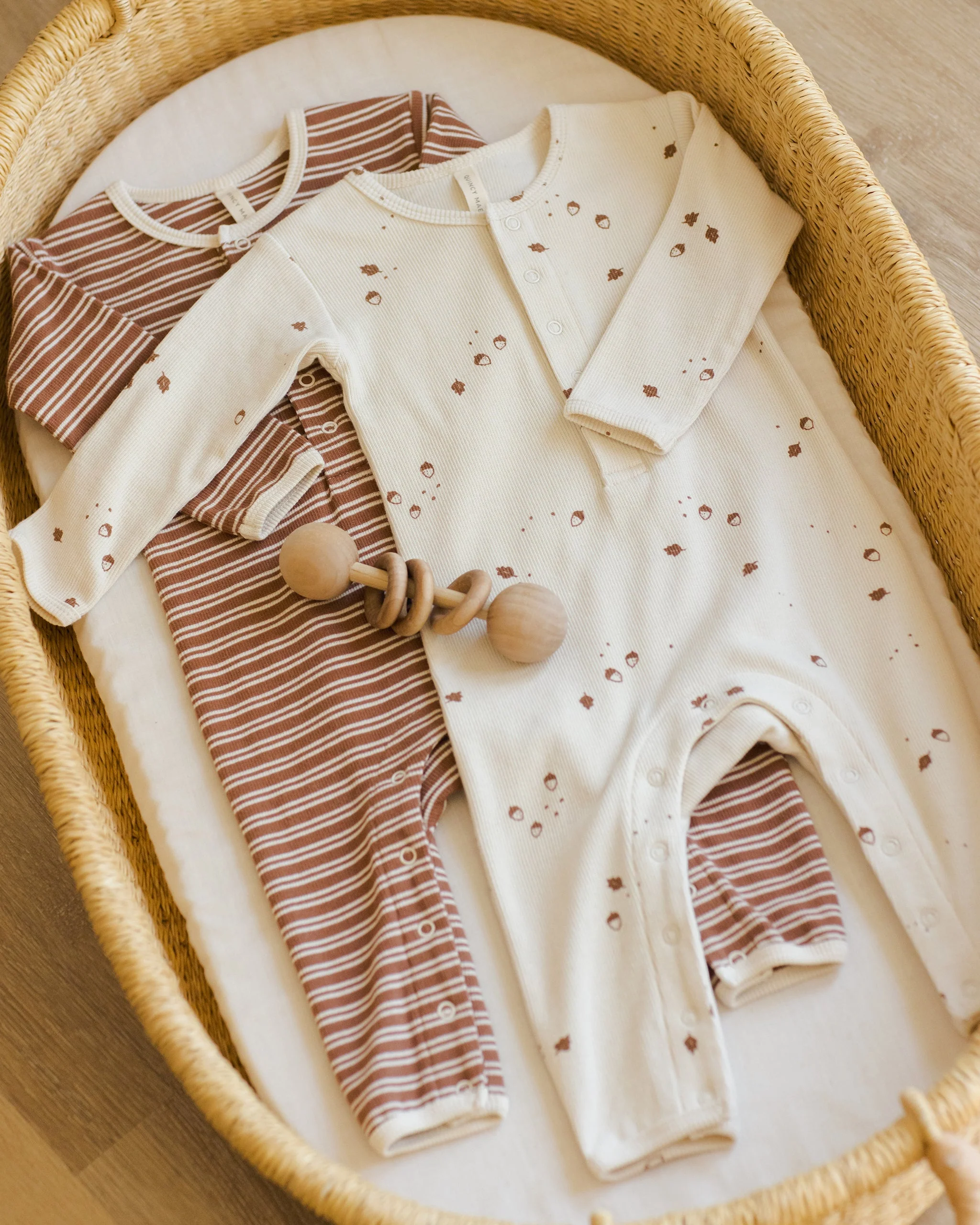 Ribbed Baby Jumpsuit || Cedar Micro Stripe - Image 3