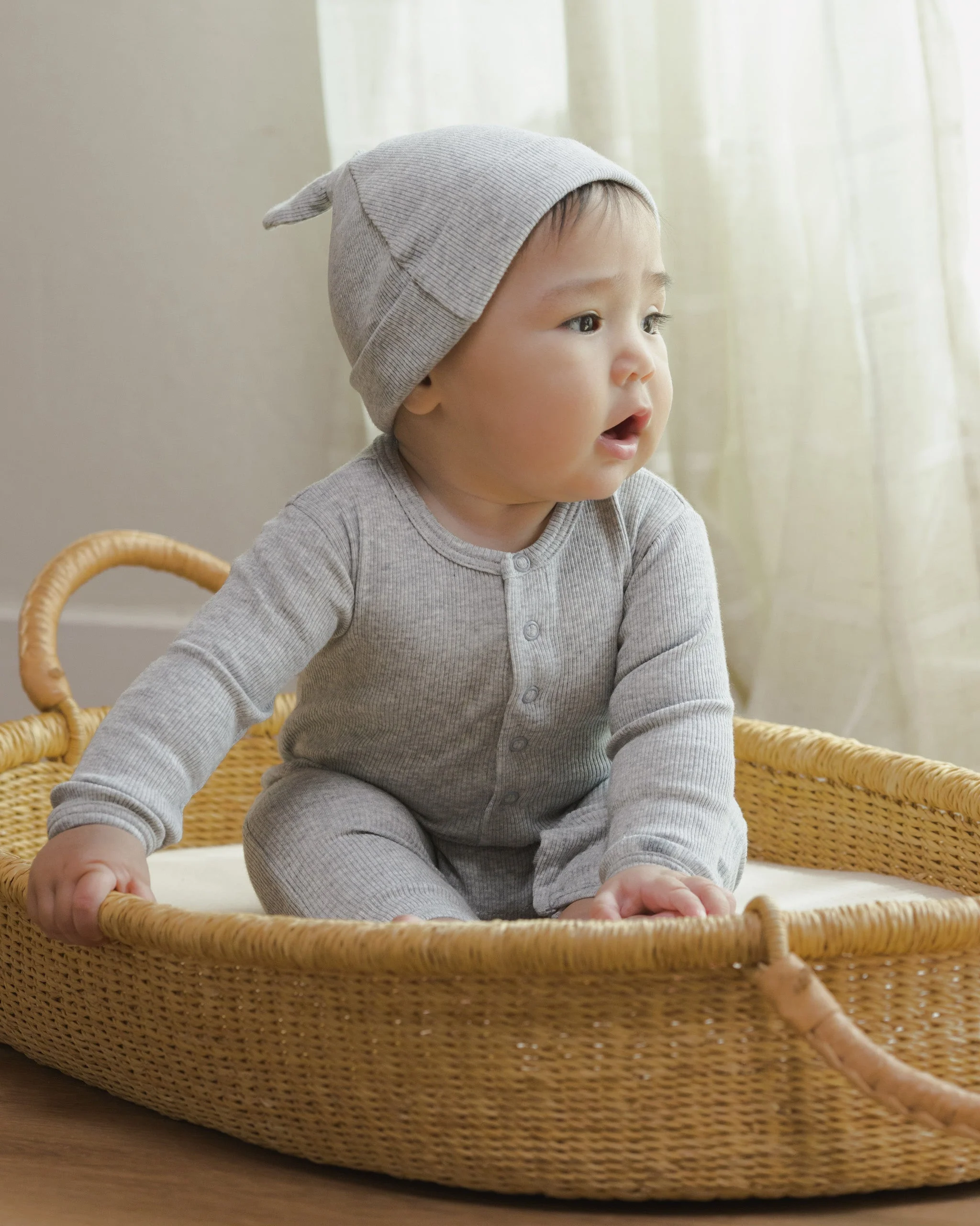 Ribbed Baby Jumpsuit || Dusty Blue - Image 3