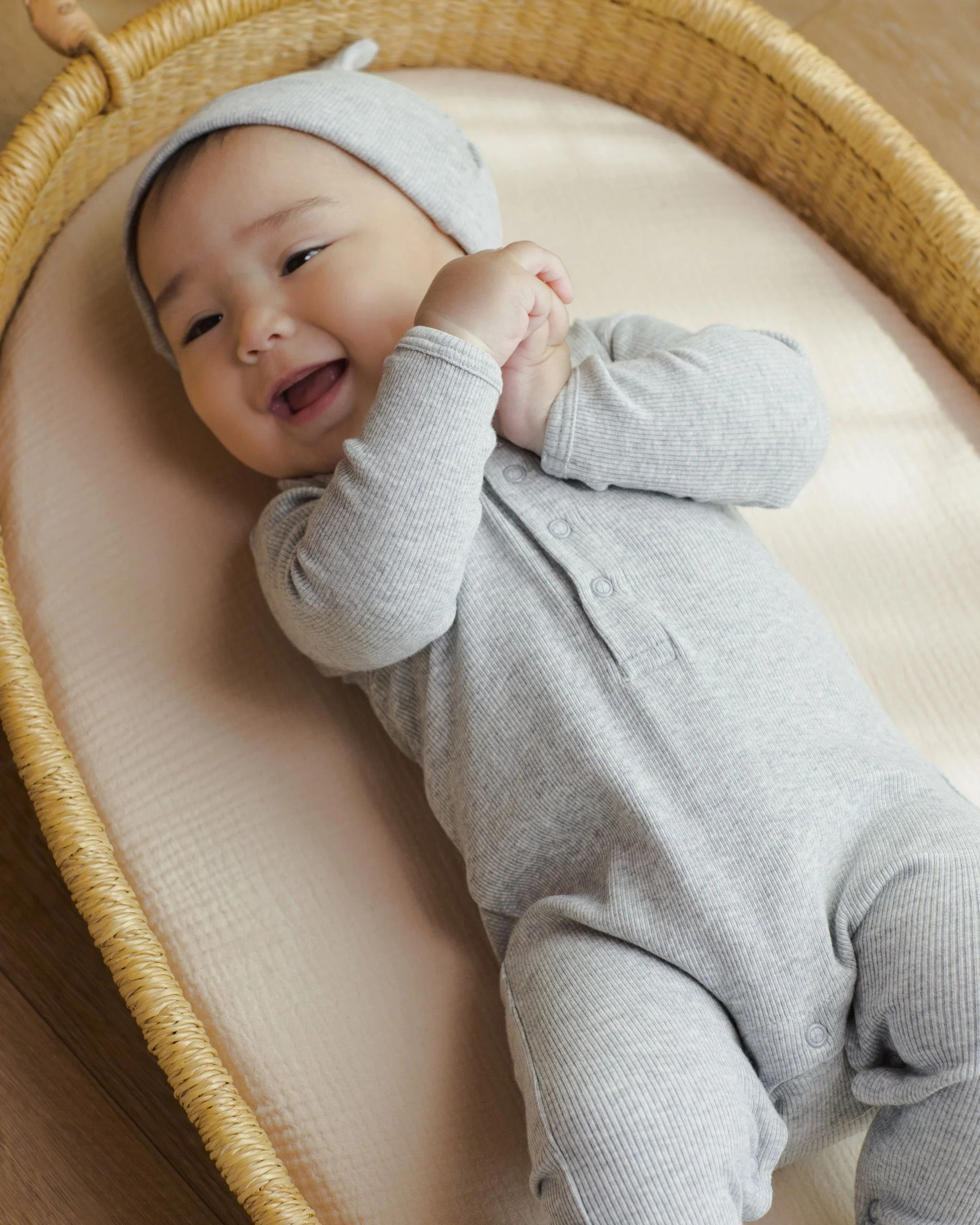 Ribbed Baby Jumpsuit || Dusty Blue - Image 4