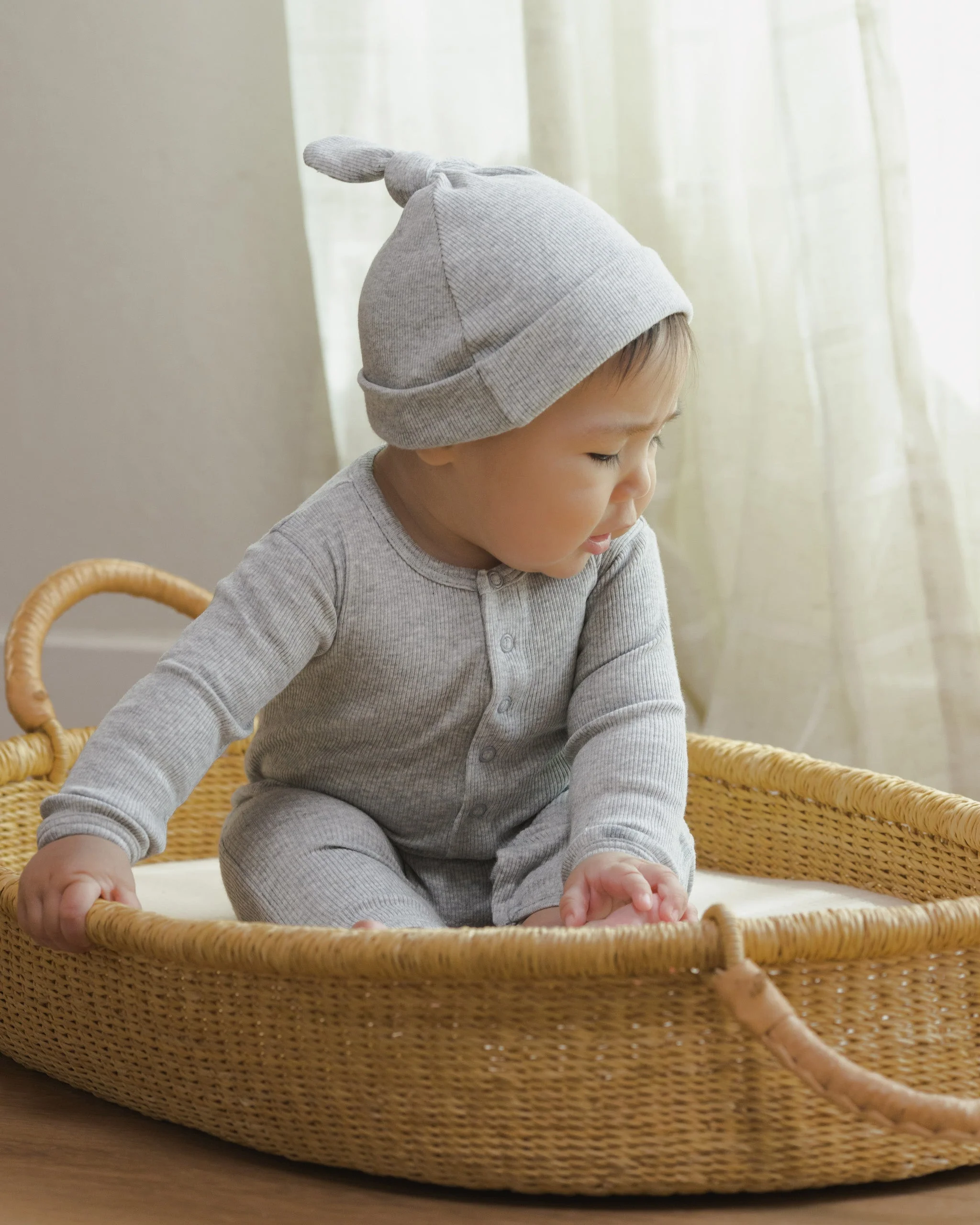 Ribbed Baby Jumpsuit || Dusty Blue - Image 5