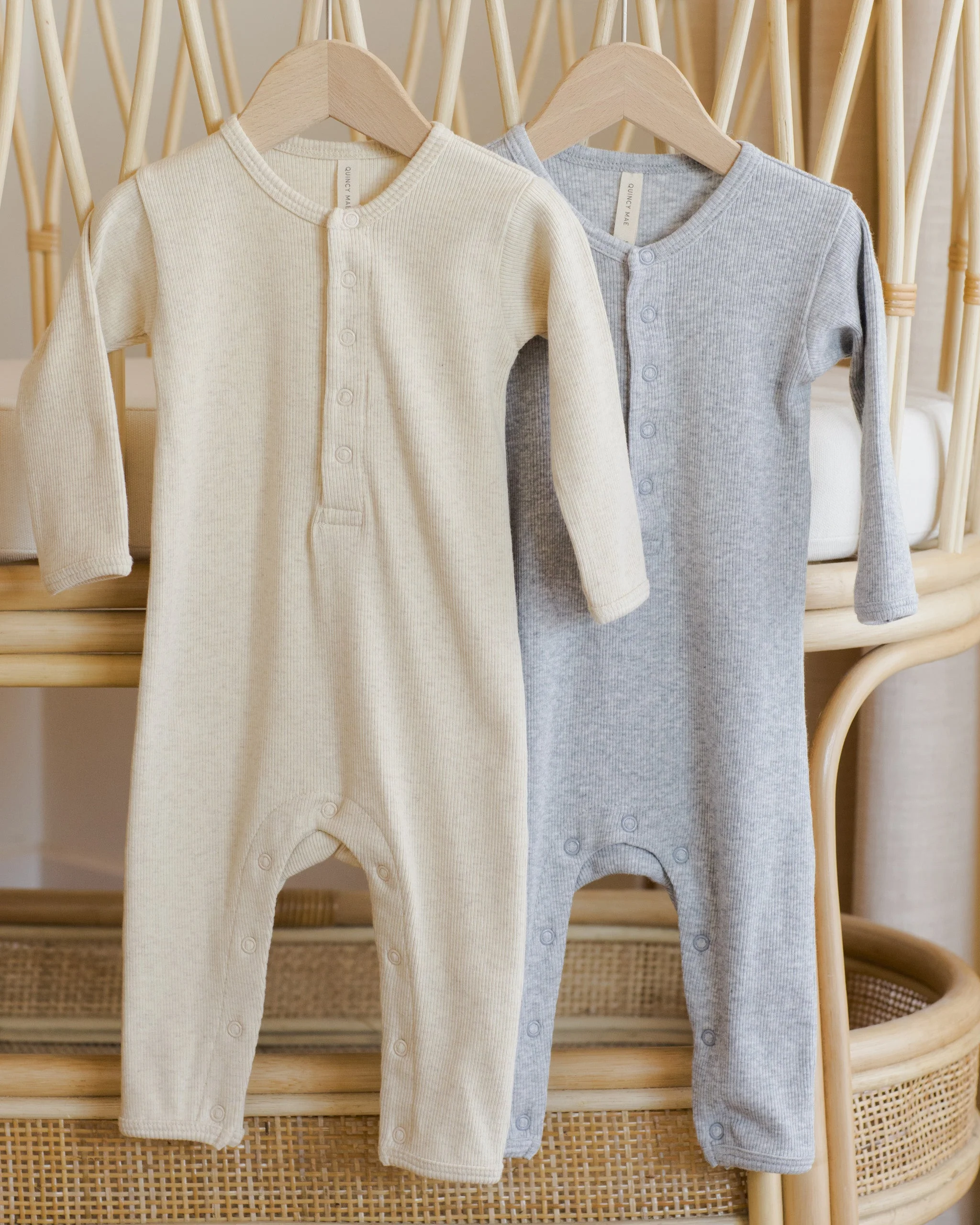 Ribbed Baby Jumpsuit || Dusty Blue - Image 6